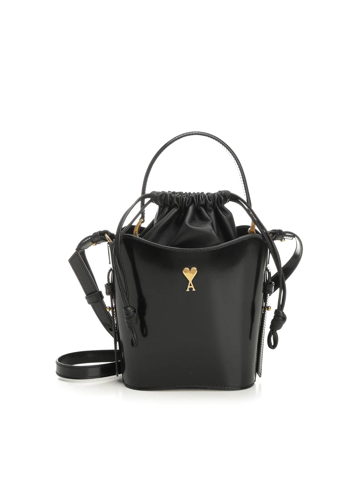 Ami Alexandre Mattiussi Mini Bucket Bag In Black