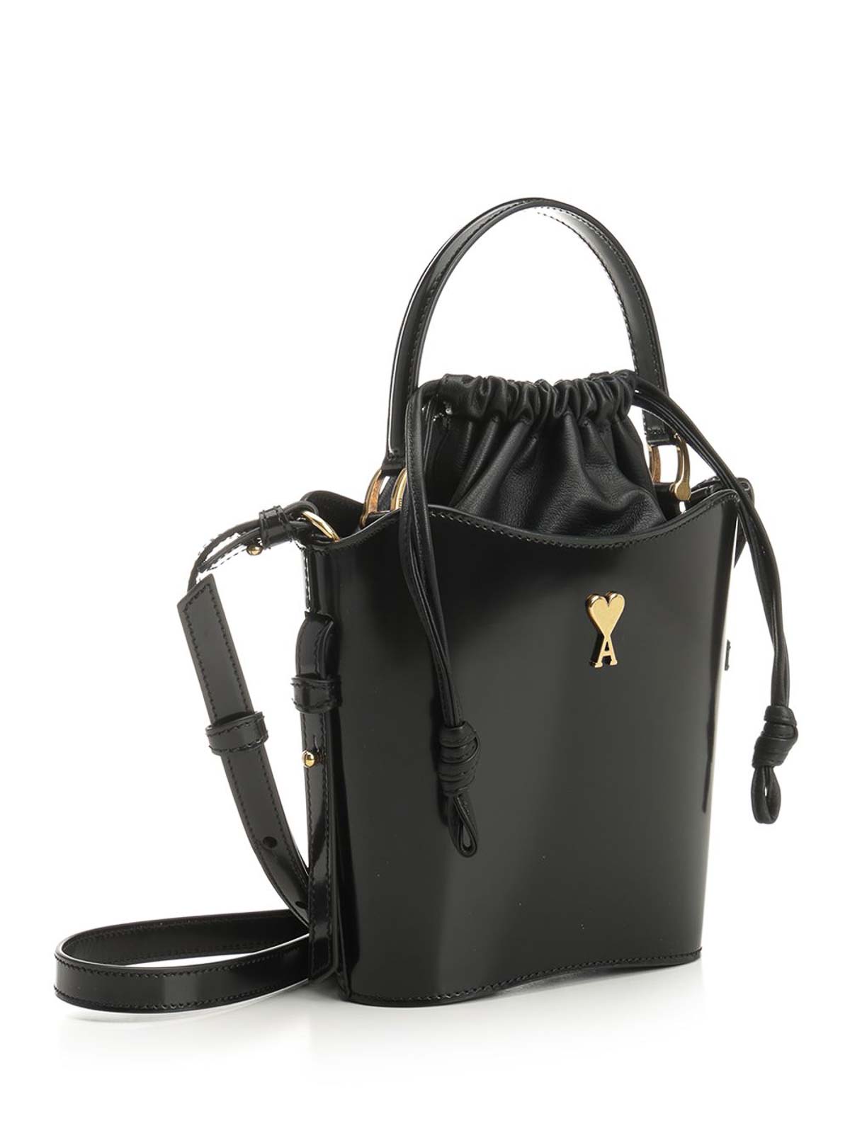 Ami Alexandre Mattiussi Mini Bucket Bag In Black