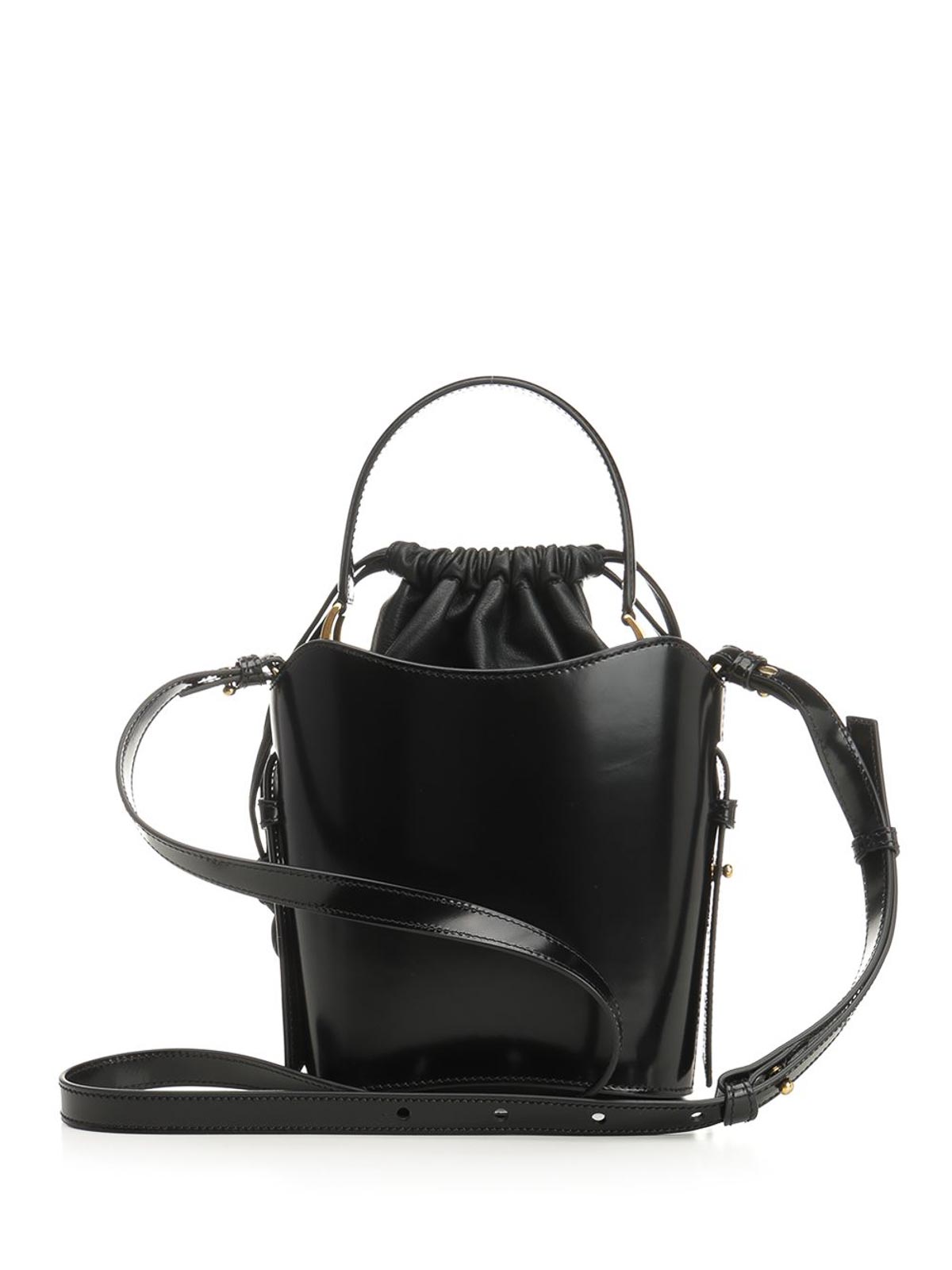 Ami Alexandre Mattiussi Mini Bucket Bag In Black