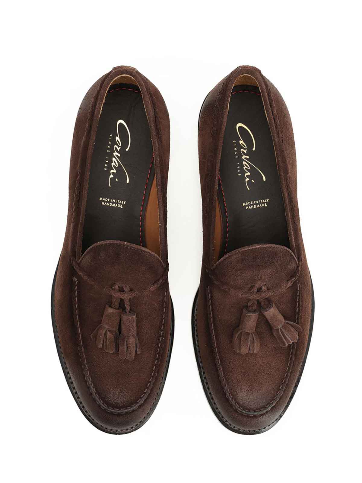 Corvari Khaky Mocassino Nappine Suede 446 Misano In Brown