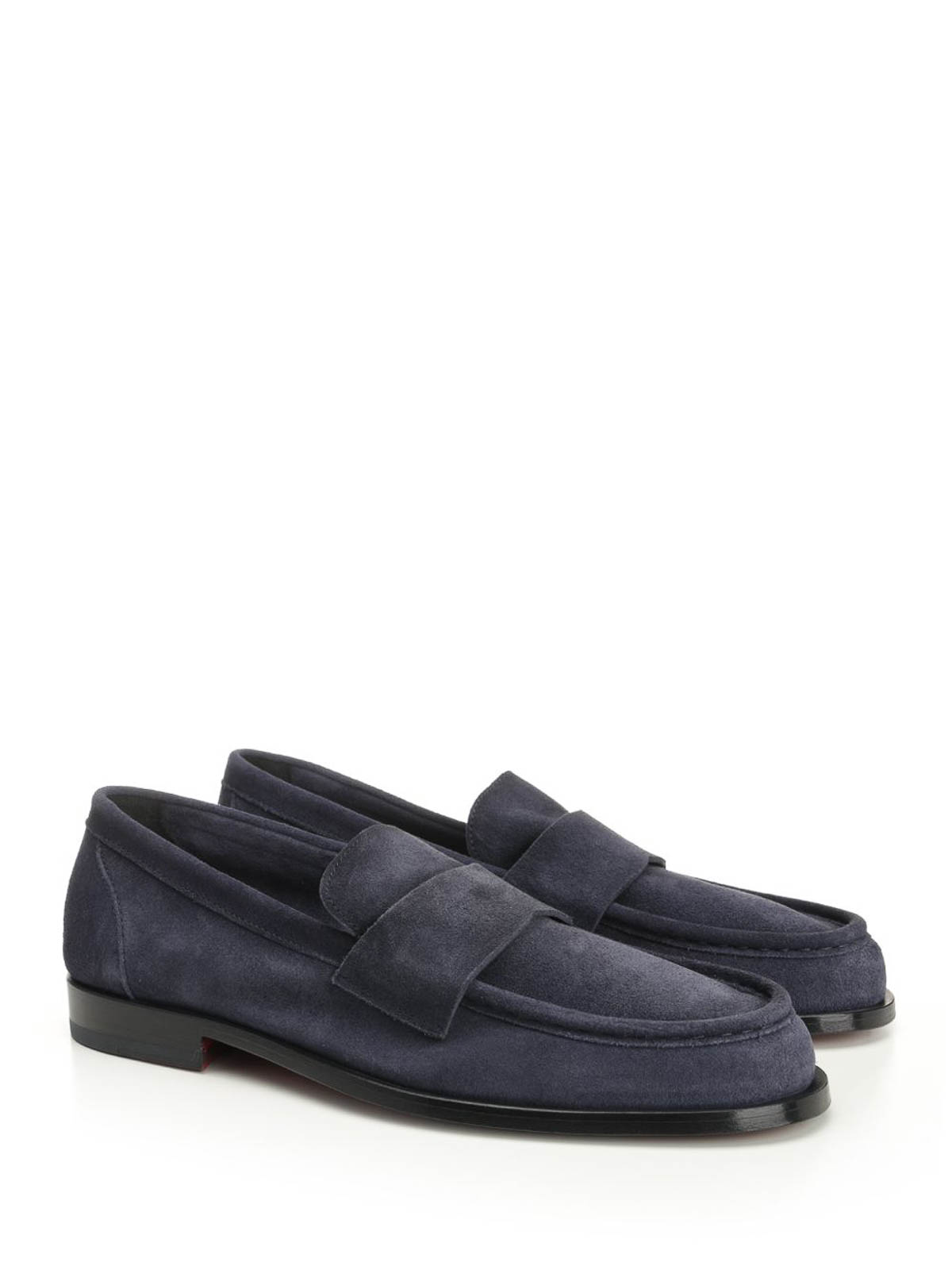 Corvari Suede Moccasin In Blue