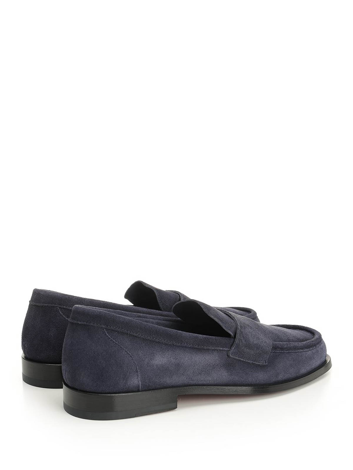 Corvari Suede Moccasin In Blue