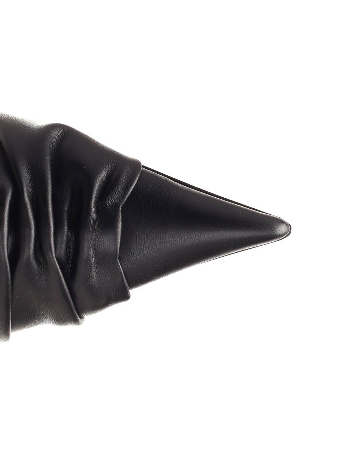Alexander Mcqueen Birdee 105 Ruched Ankle Boots In Black