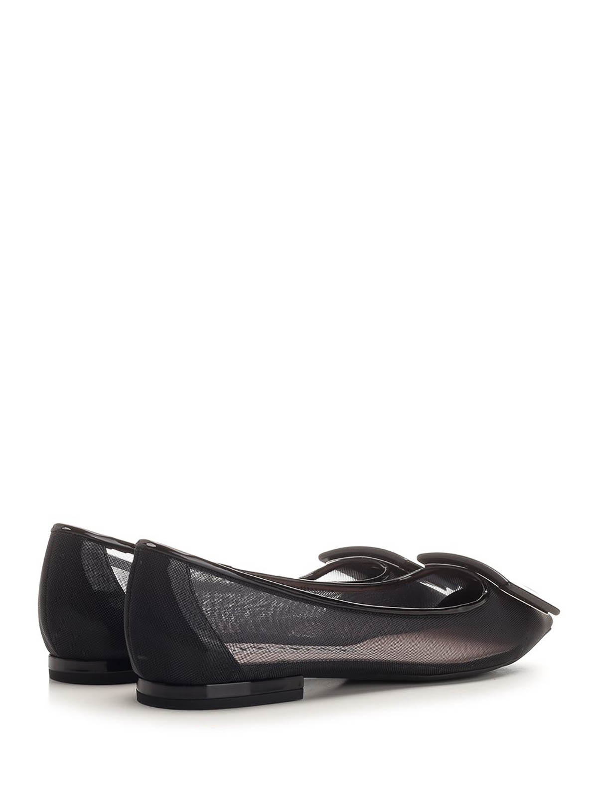 Roger Vivier Gommettine Ballerina Flats In Black