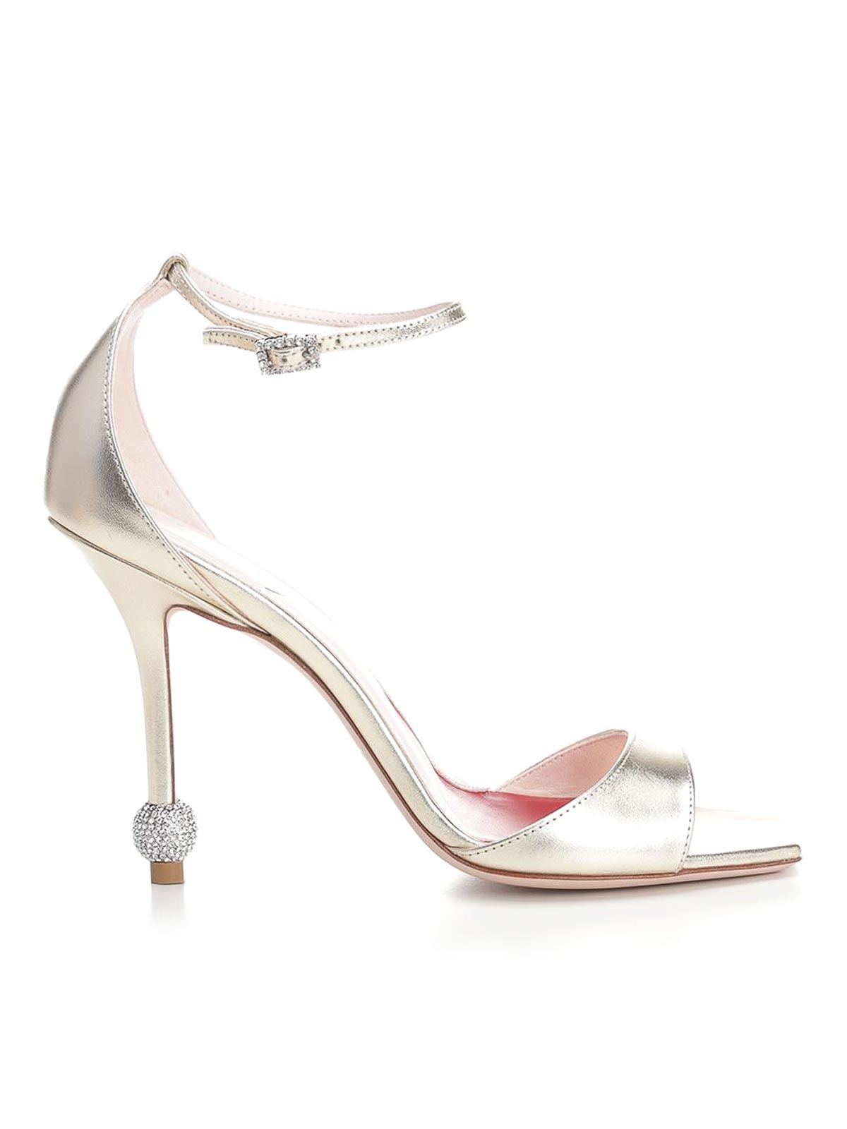 Roger Vivier Jewel Heel Sandals By In Gold