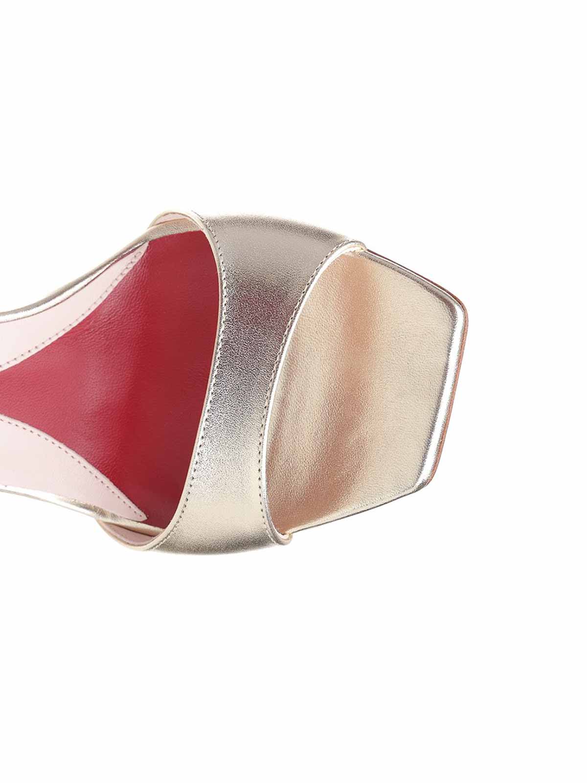 Roger Vivier Jewel Heel Sandals By In Gold