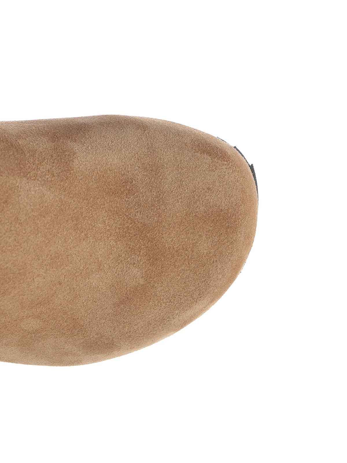 Wud Suede Clogs In Brown