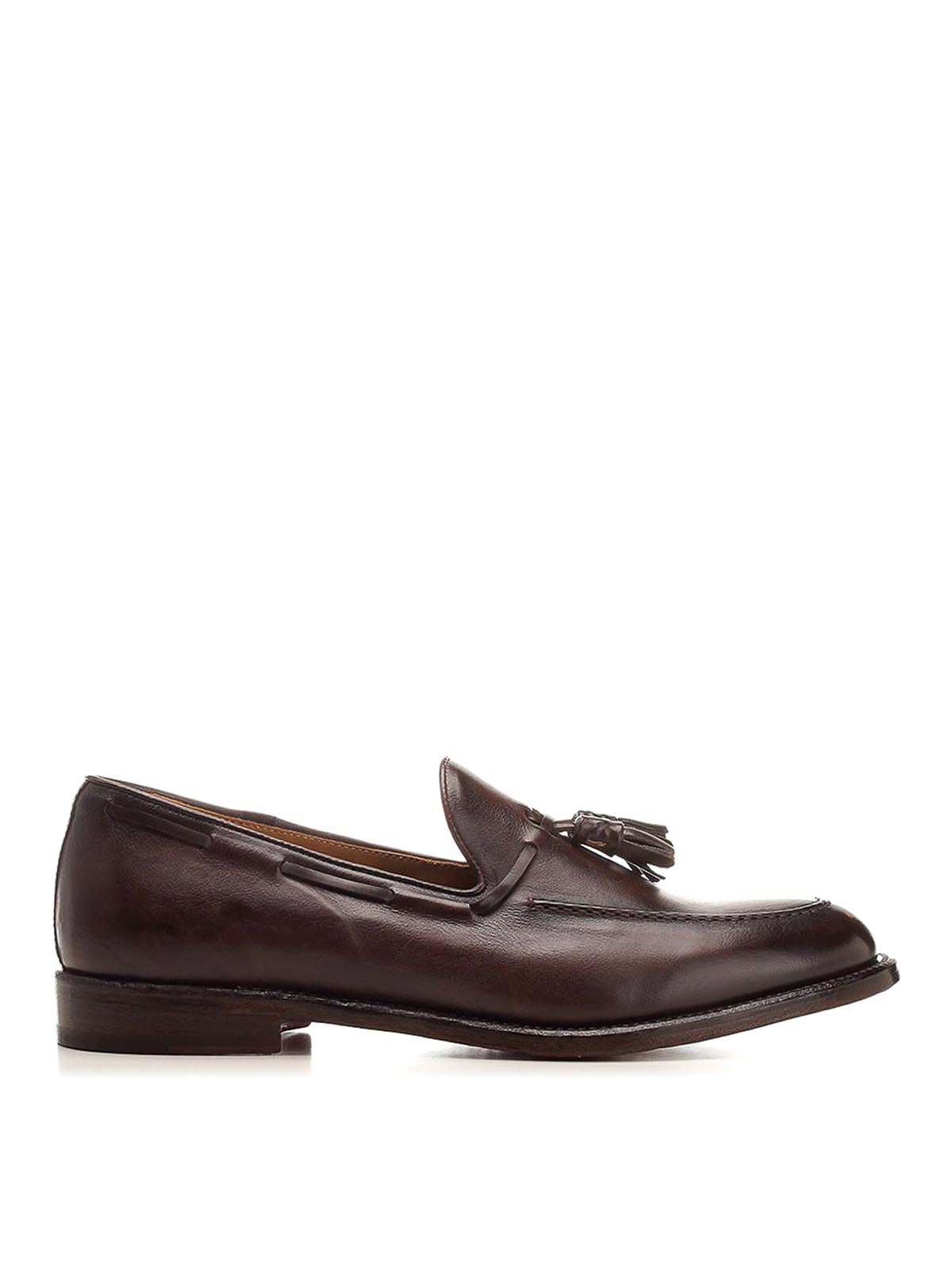 Corvari Moccasin With Leather Tassels In Brown
