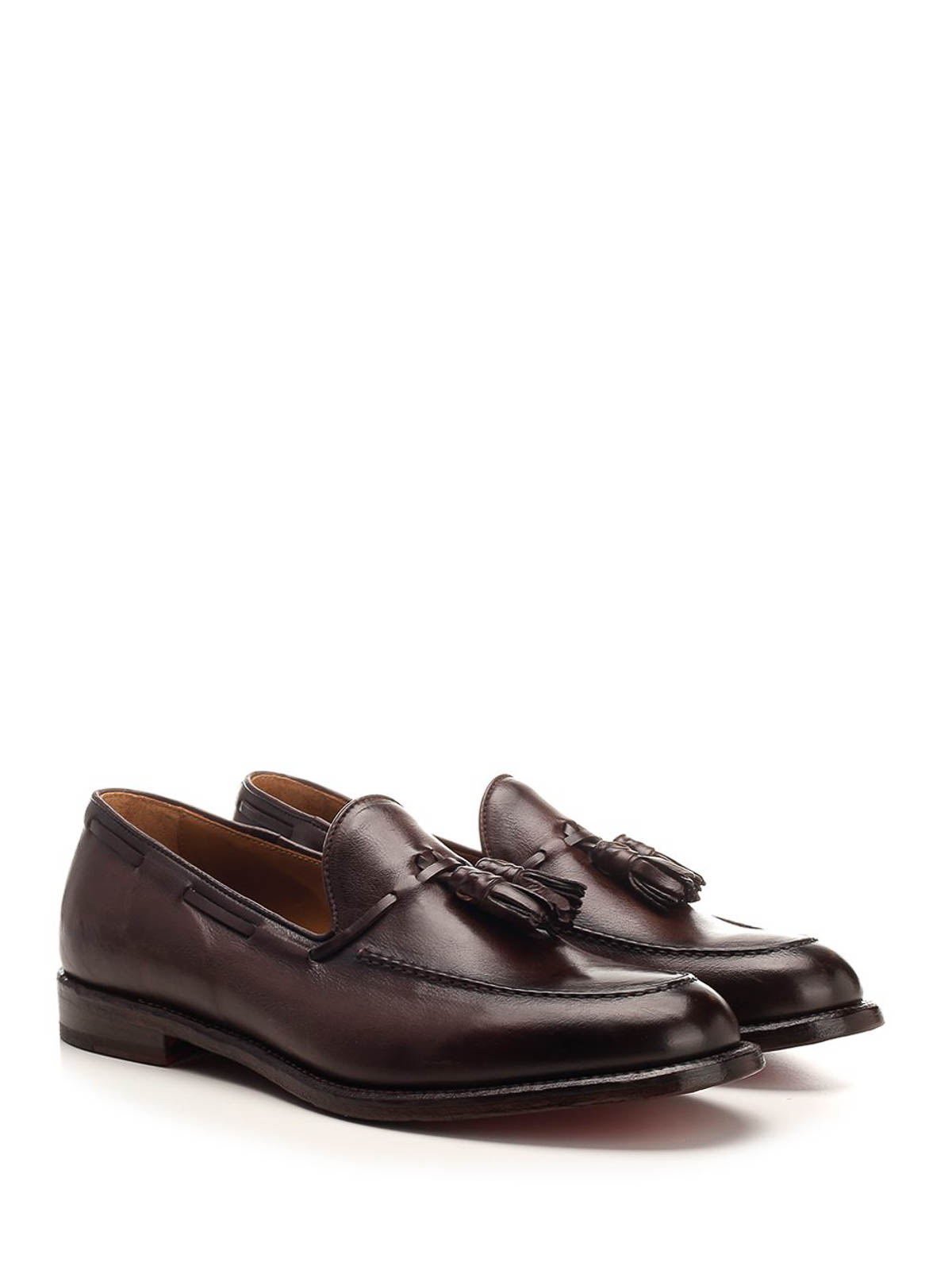 Corvari Moccasin With Leather Tassels In Brown