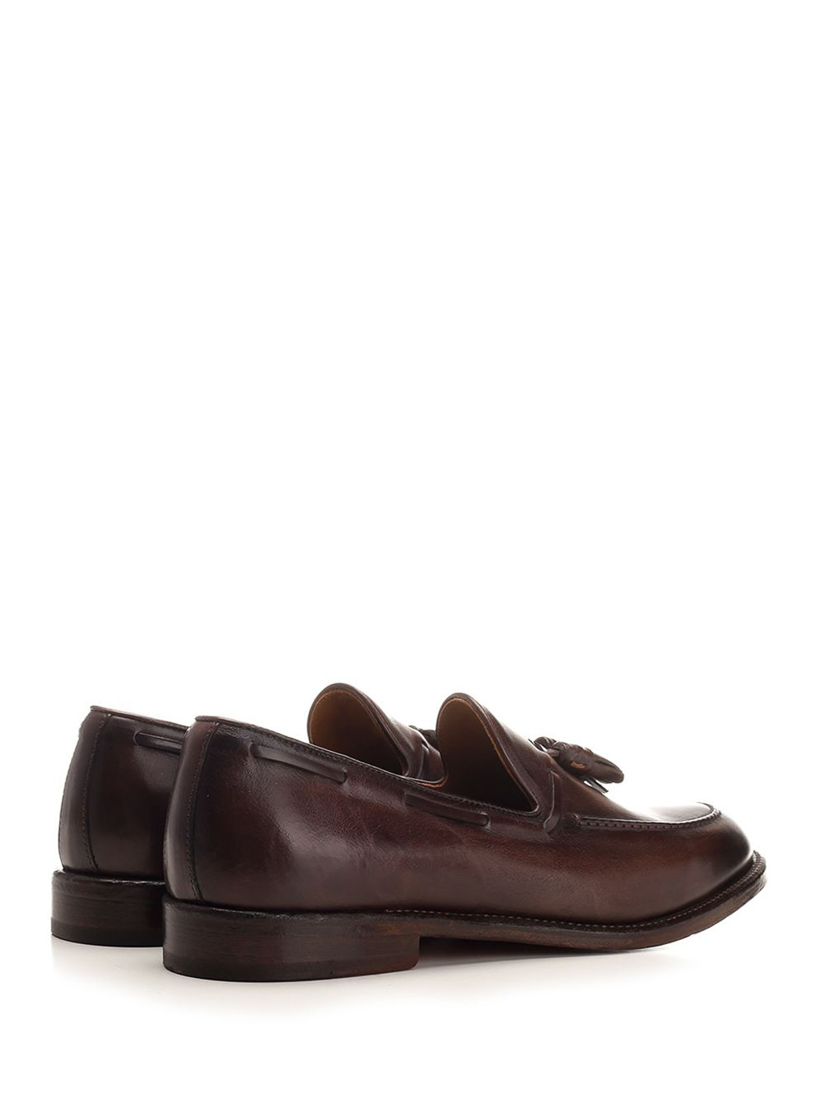 Corvari Moccasin With Leather Tassels In Brown