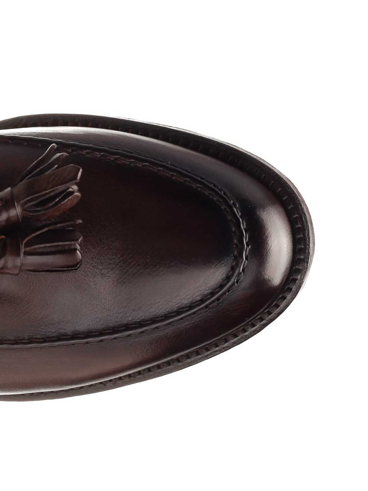 Corvari Moccasin With Leather Tassels In Brown