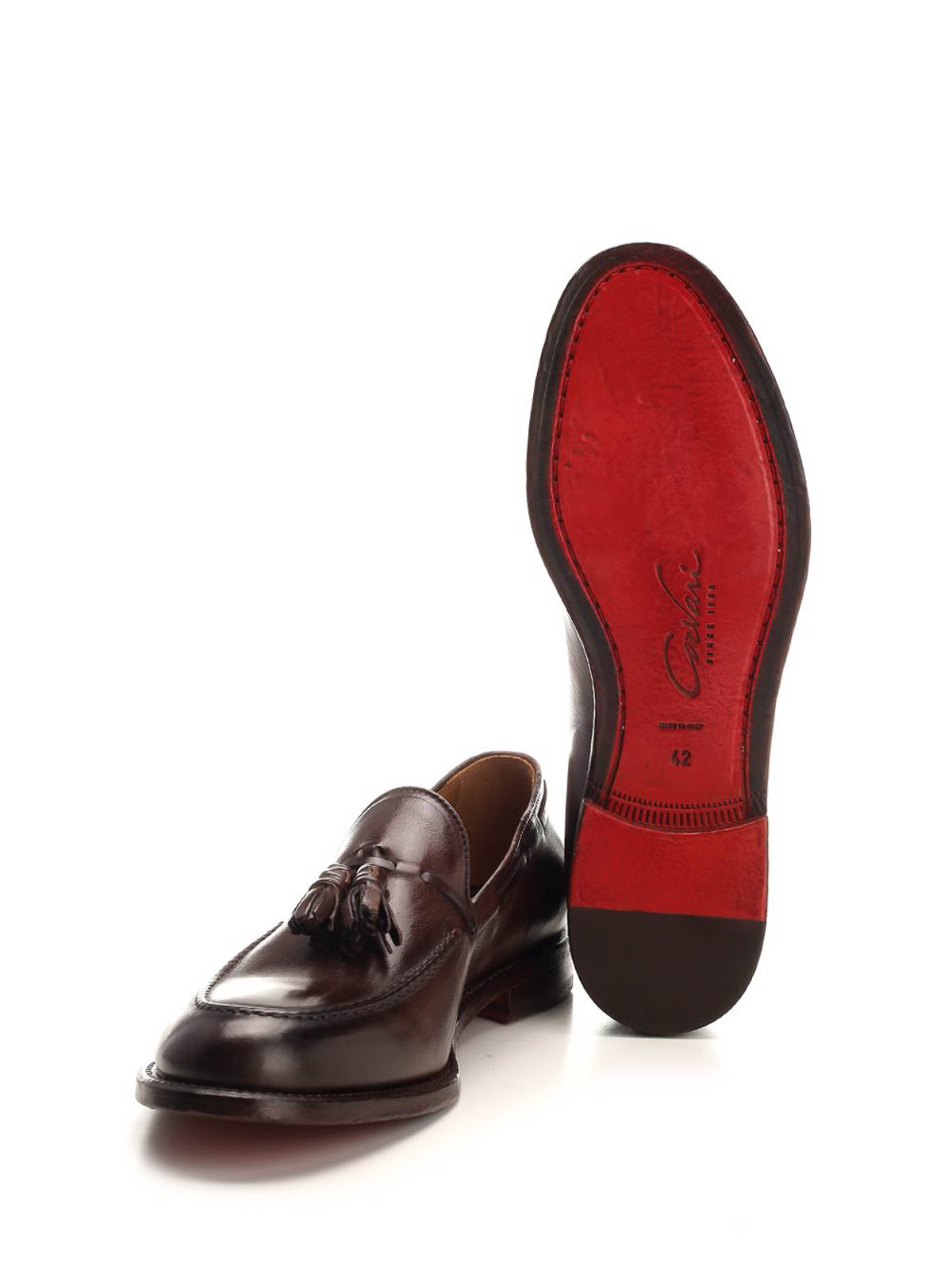 Corvari Moccasin With Leather Tassels In Brown
