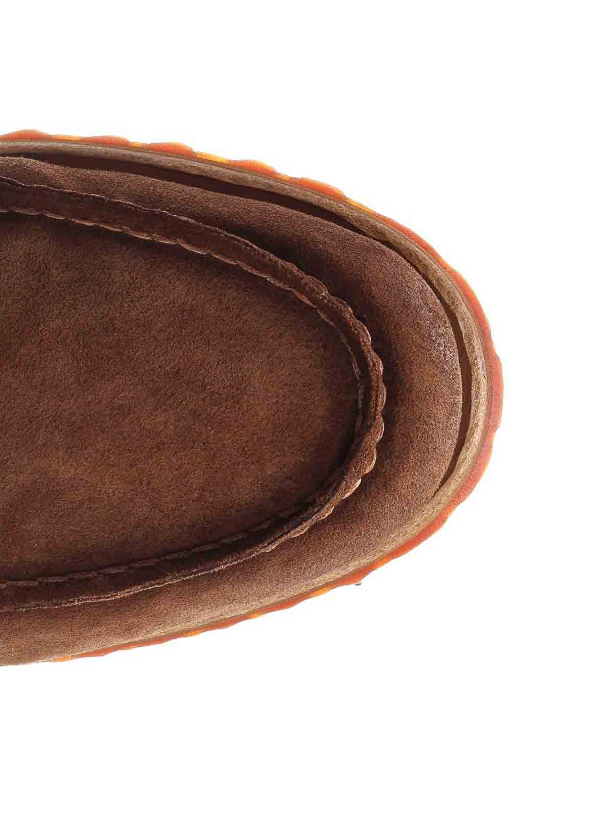 Corvari Suede Boat Shoes In Brown