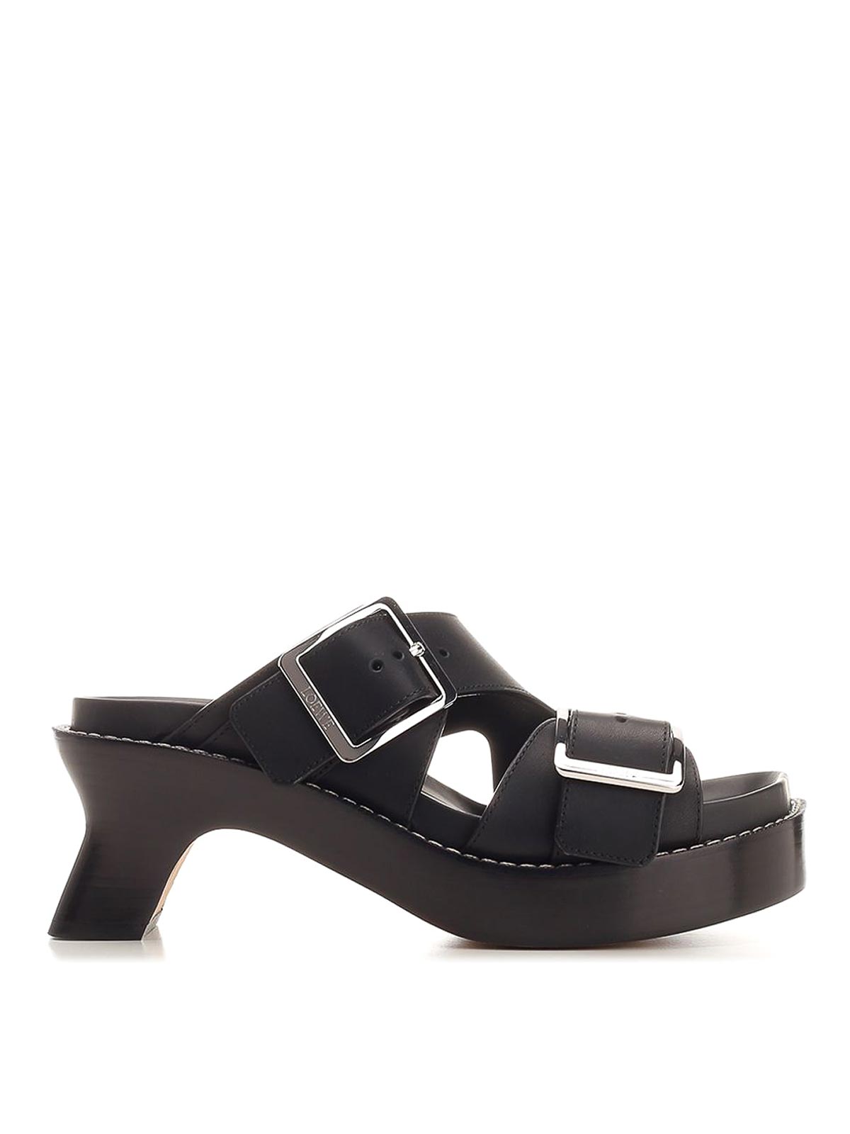 Loewe Ease Heel Slides In Black