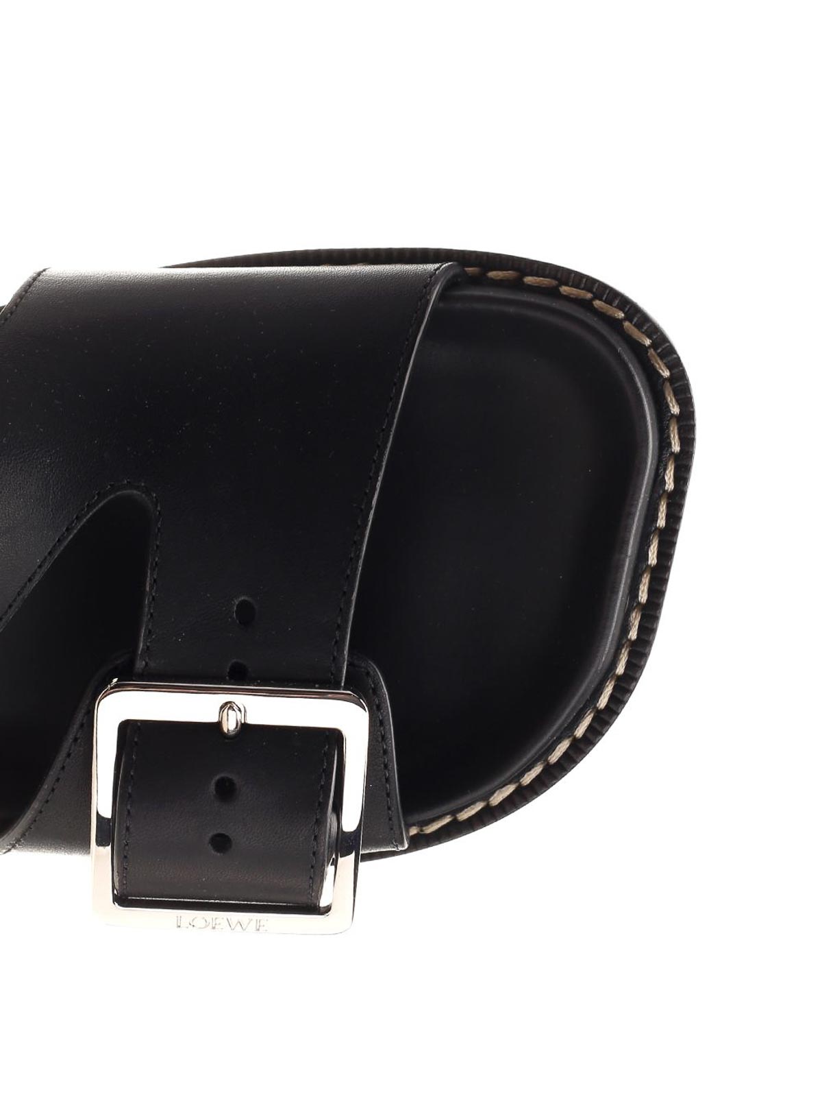 Loewe Ease Heel Slides In Black