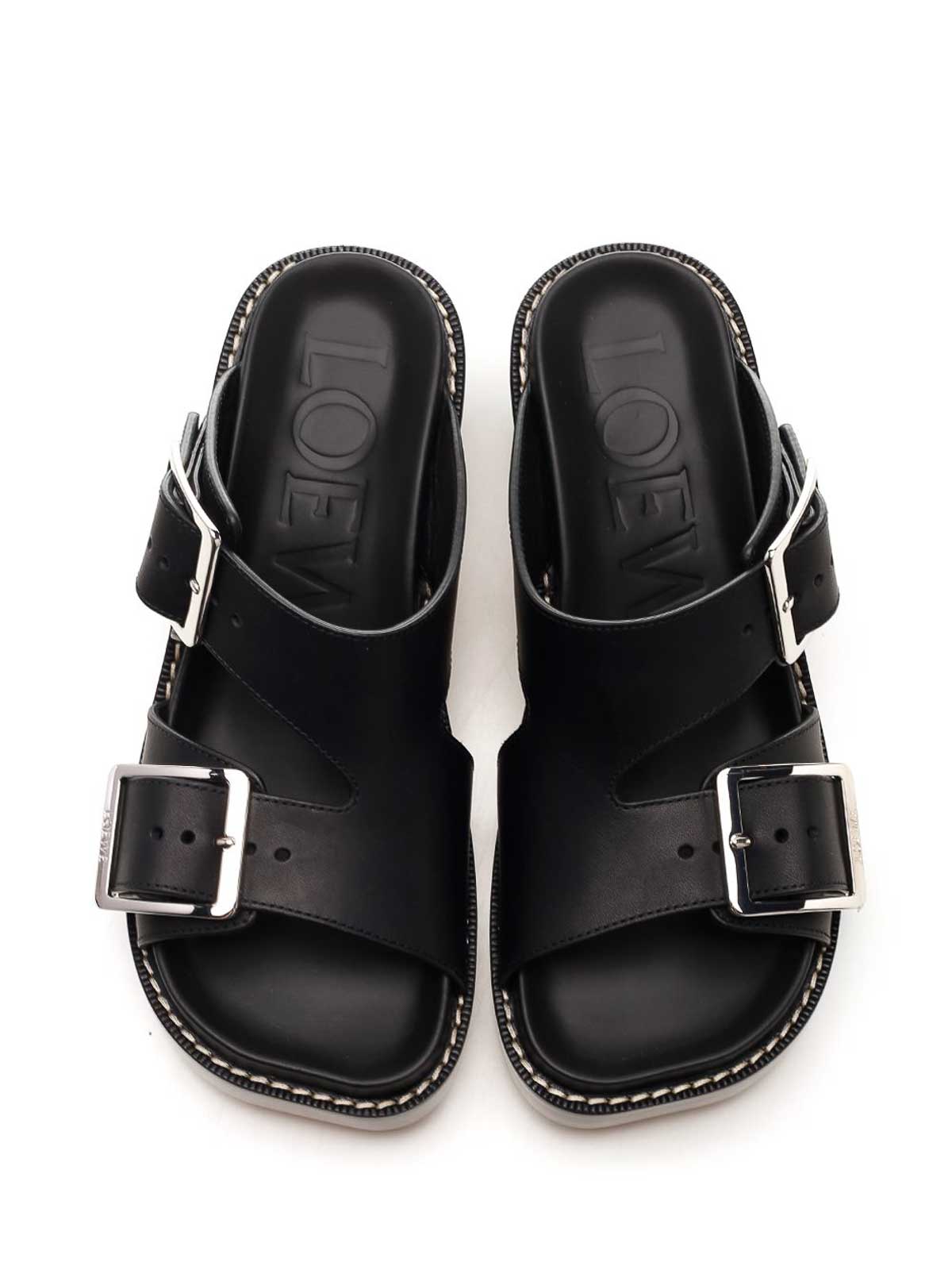 Loewe Ease Heel Slides In Black