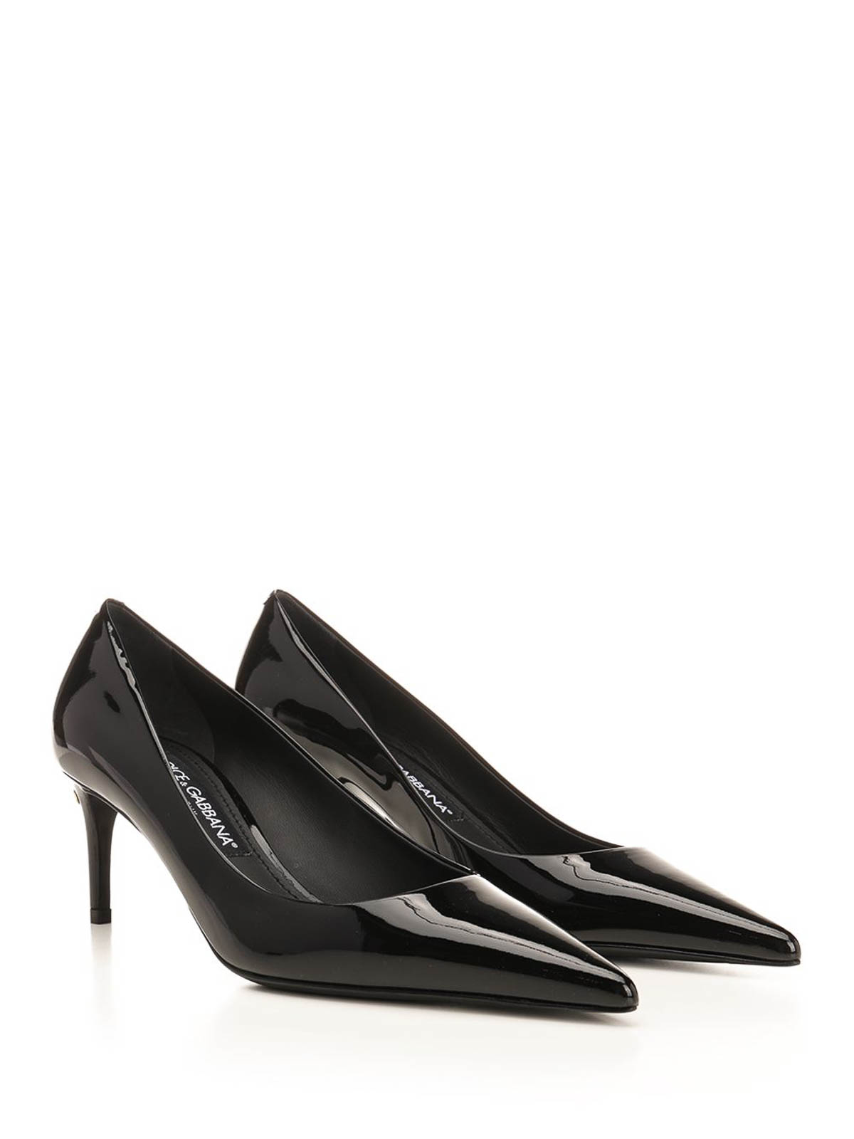 Dolce & Gabbana Patent Leather Dcollet In Black