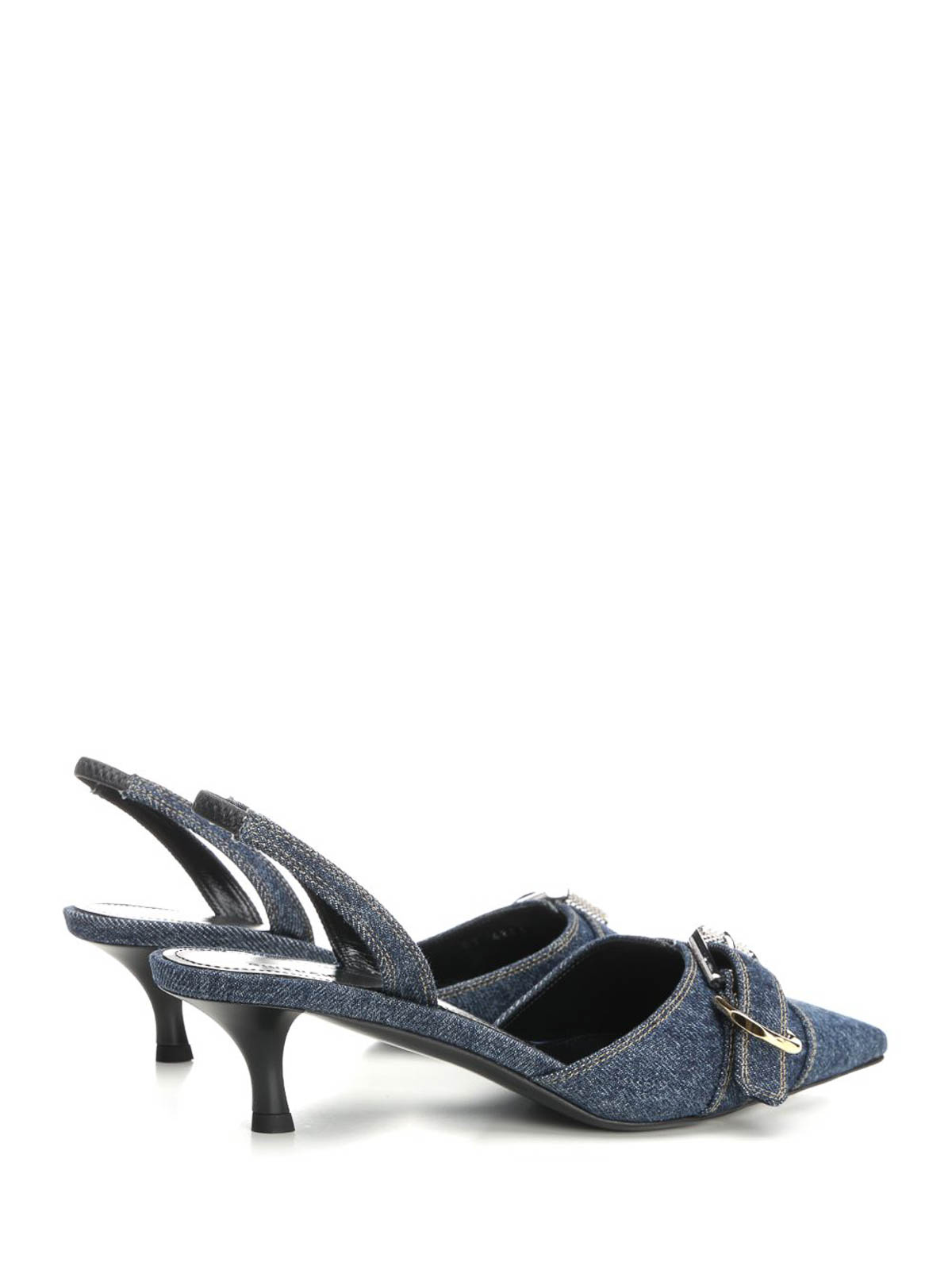 Givenchy Voyou Denim Slingbacks In Blue