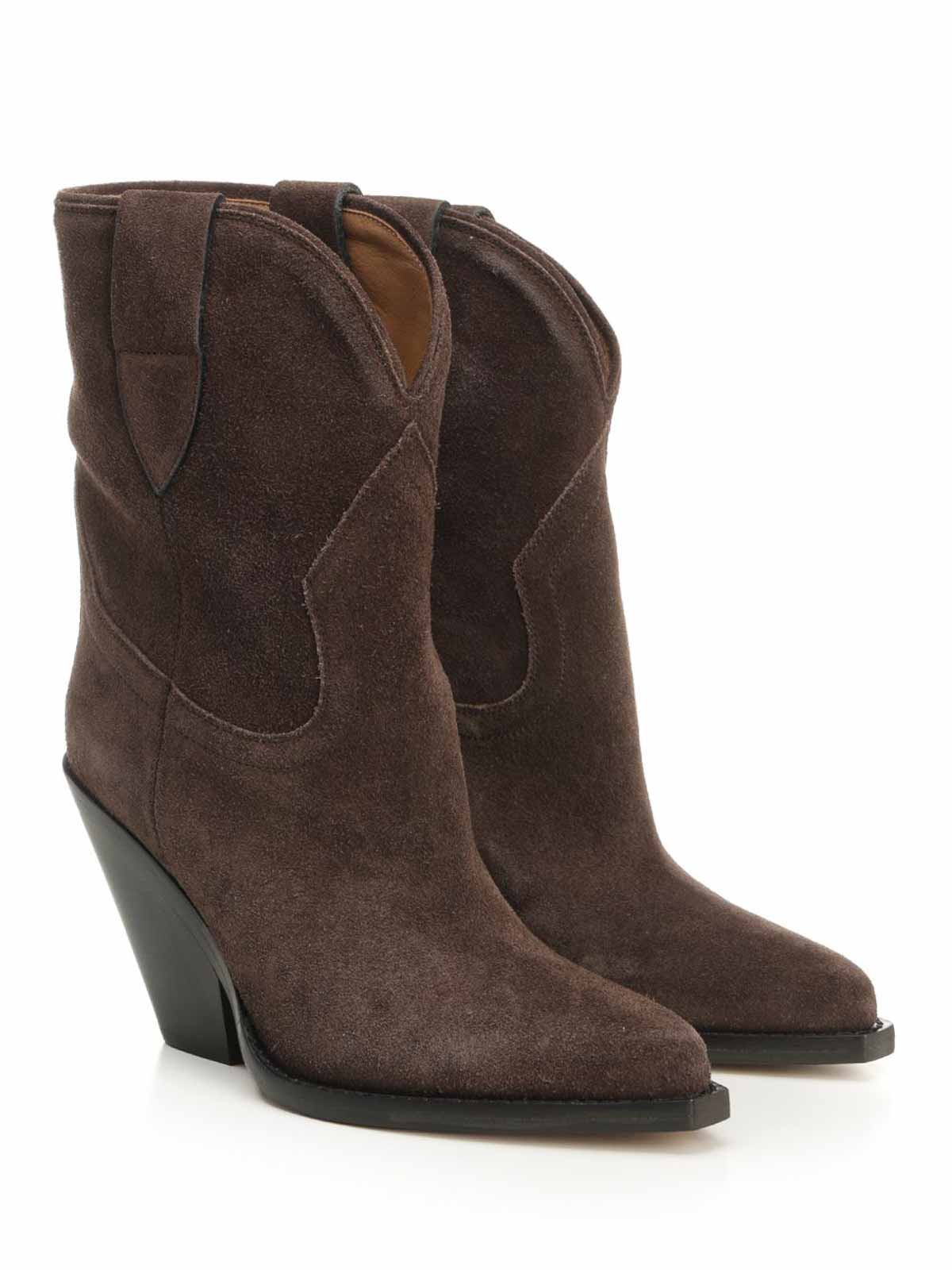 Isabel Marant Leyane-gz Ankle Texan Boot Boots Brown In Brown