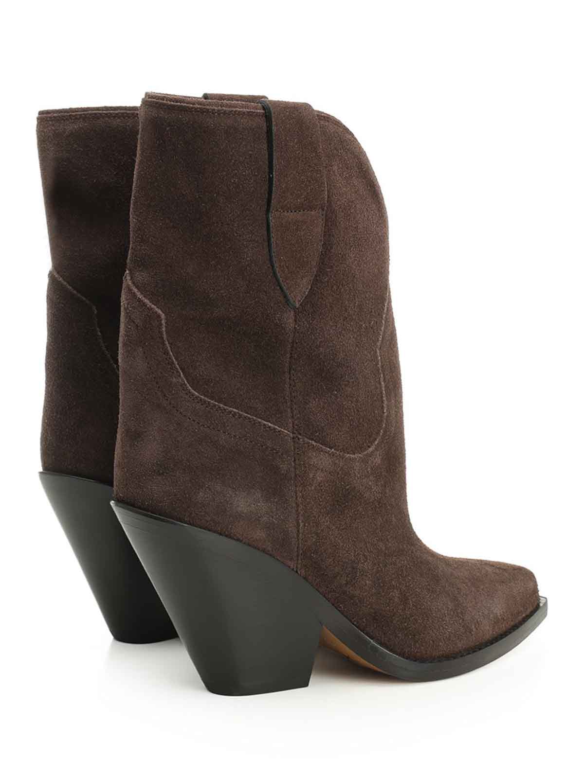 Isabel Marant Leyane-gz Ankle Texan Boot Boots Brown In Brown