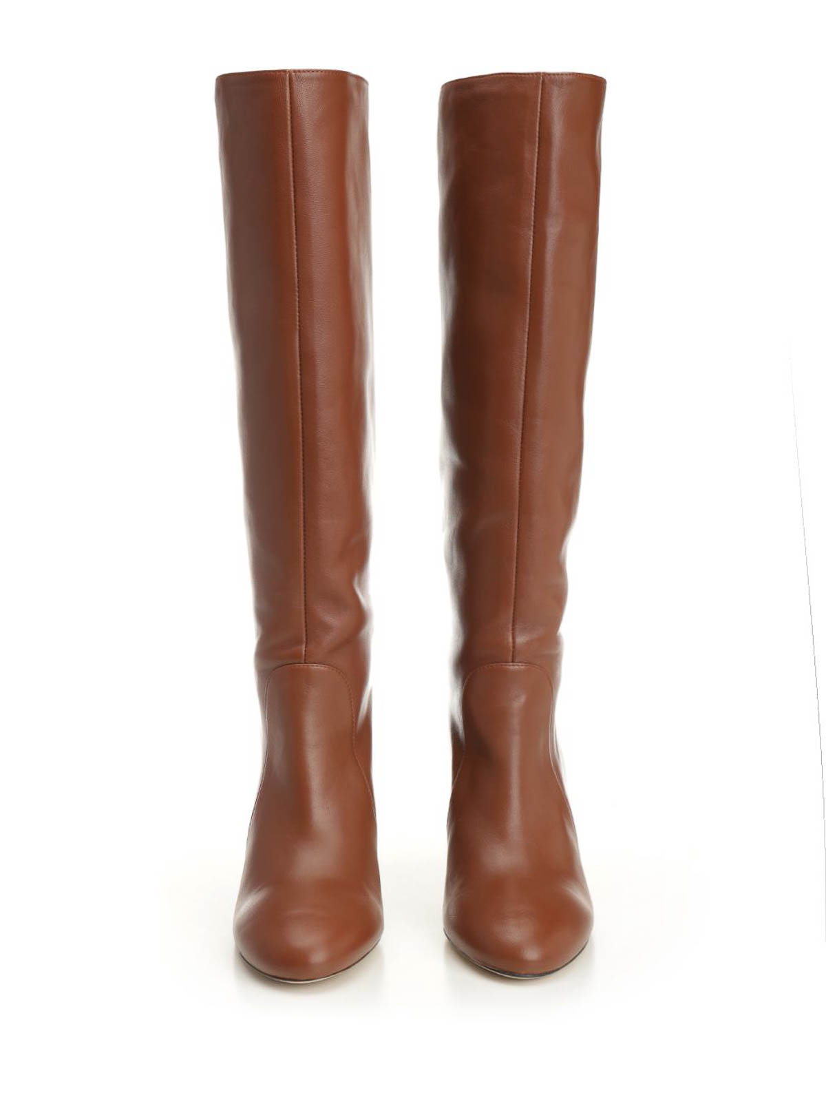 Stuart Weitzman 85mm Babette Tubo Nappa Leather Knee-high Boots In Brown
