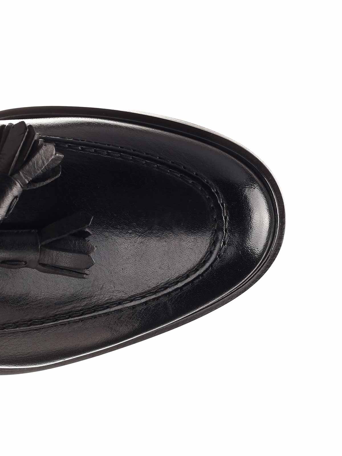 Corvari Blu Mocassino Nappine Vitello 446 Misano In Black