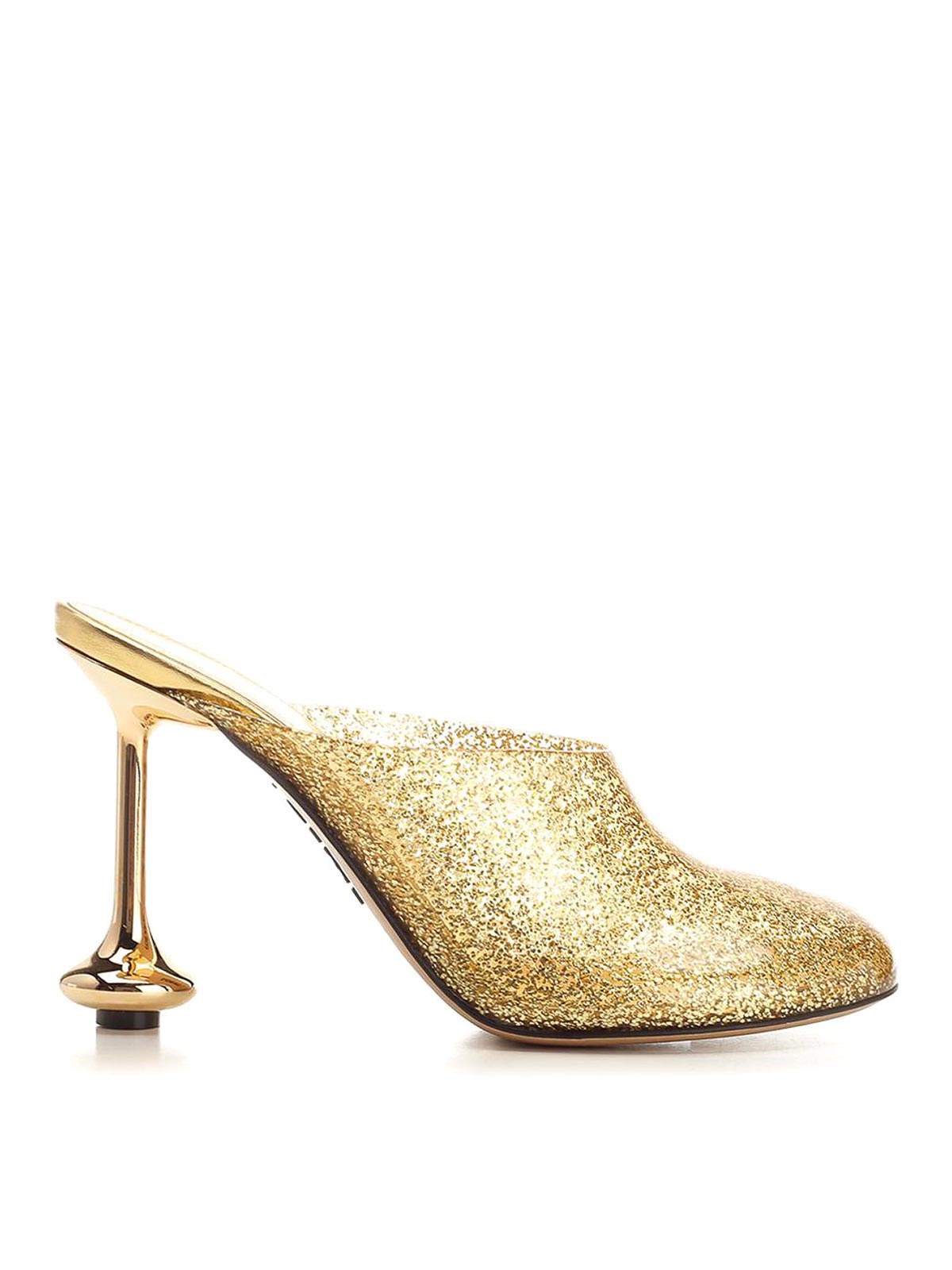 Loewe Toy Mules In Gold