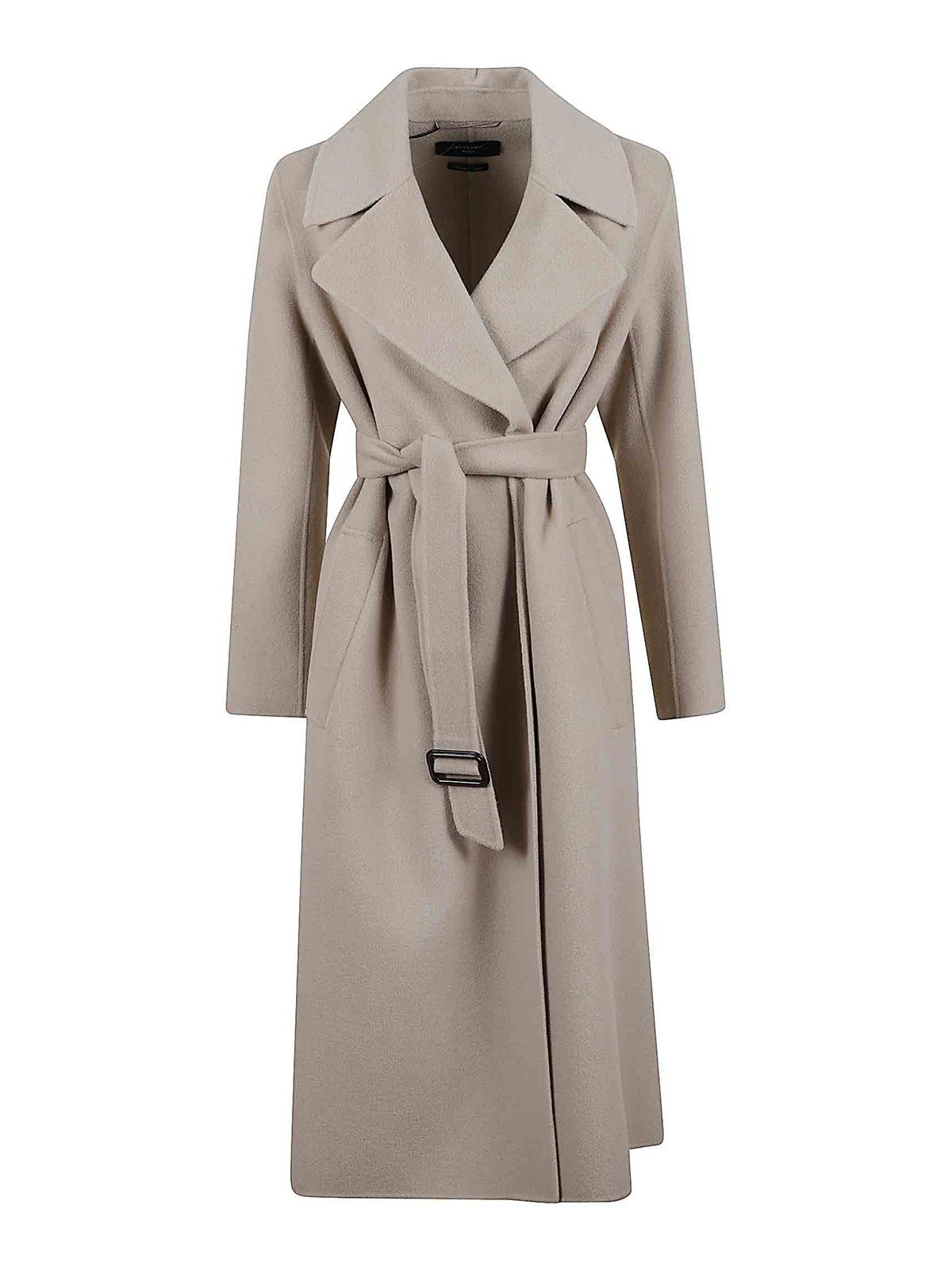 Weekend Max Mara Long Sleeve Coat In Neutral