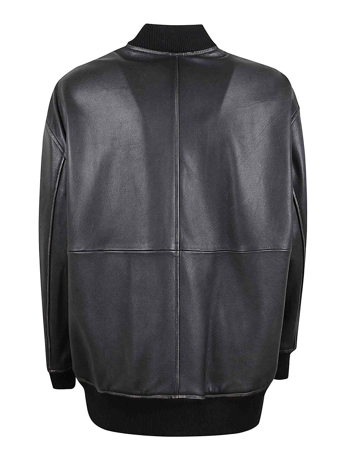 Weekend Max Mara Leather Jacket In Black