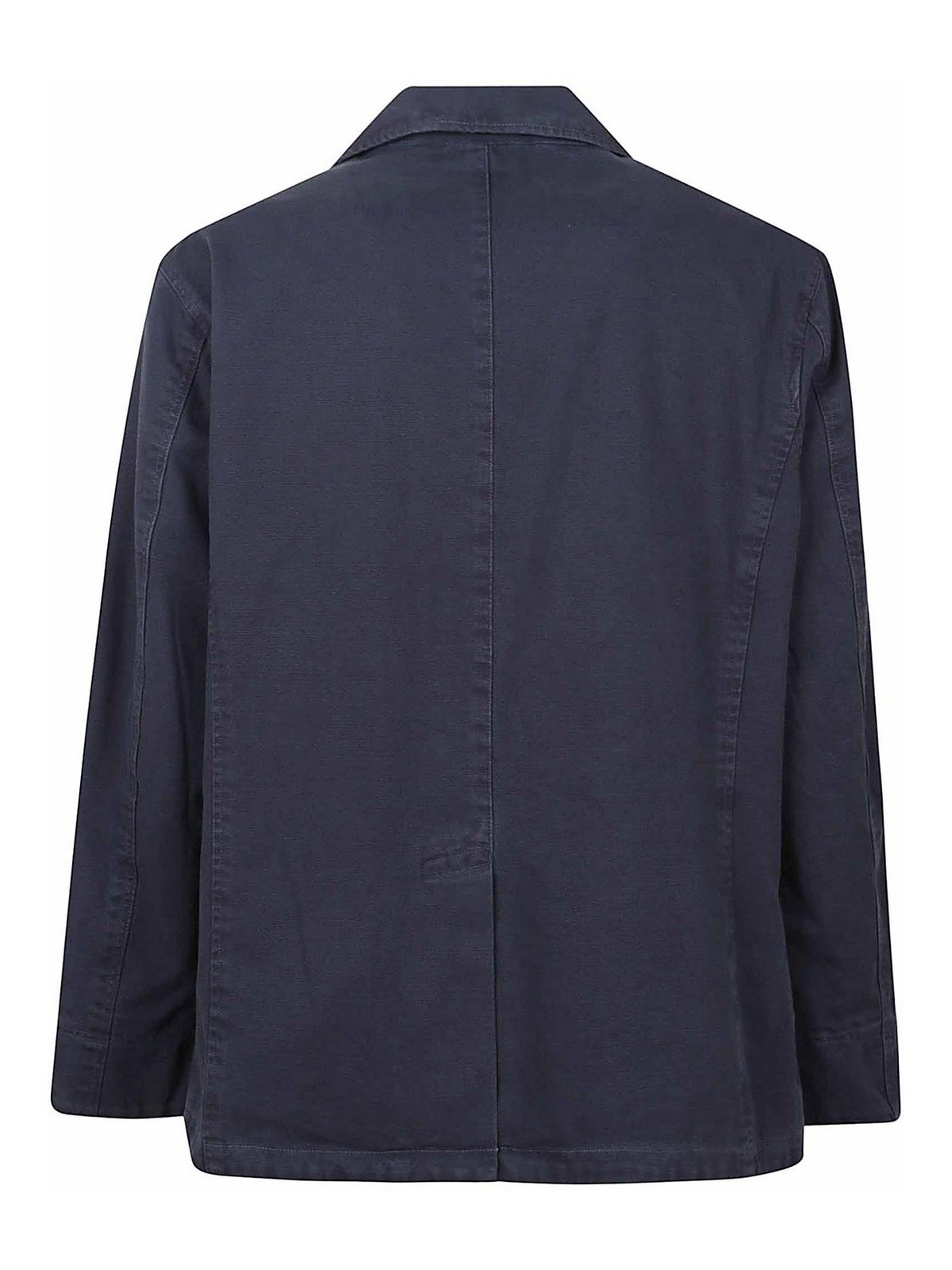 Baracuta Double-breasted Peacoat With Notched Collar And Front Pockets In Blue