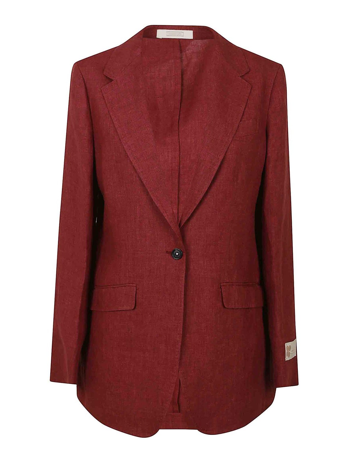 Massimo Alba Tailored Blazer With Classic Notch Lapel In Burgundy