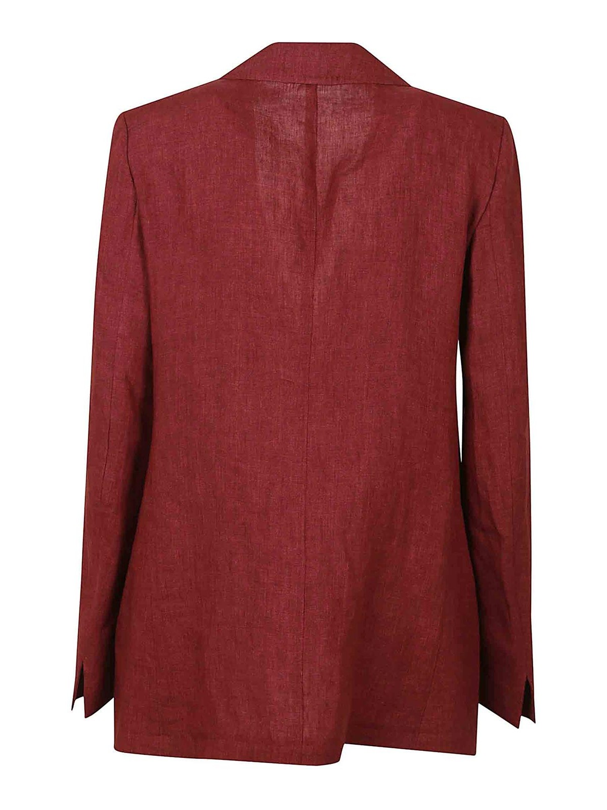 Massimo Alba Tailored Blazer With Classic Notch Lapel In Burgundy
