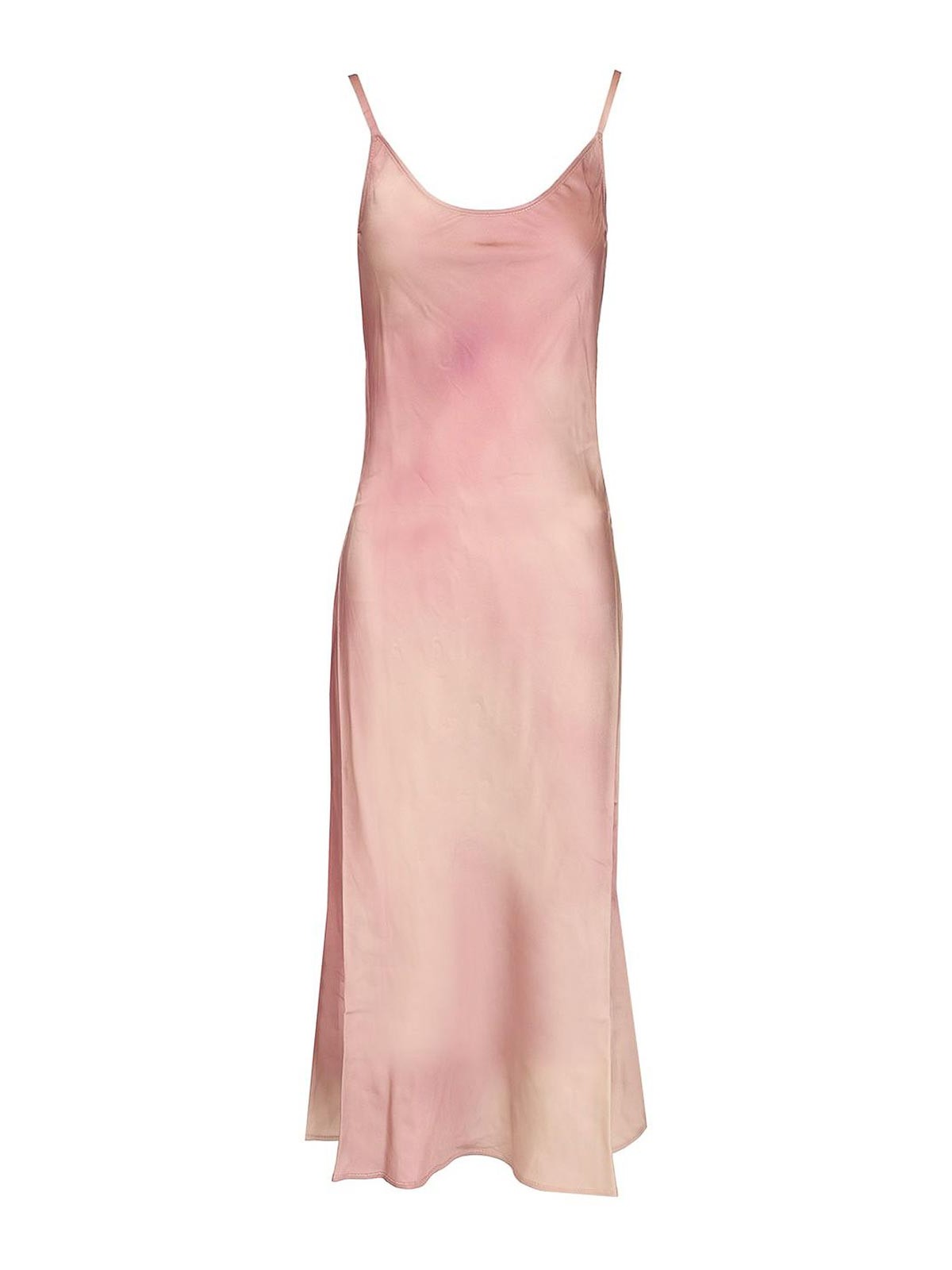 Acne Studios Satin Slip Dress Dresses Rose In Pink