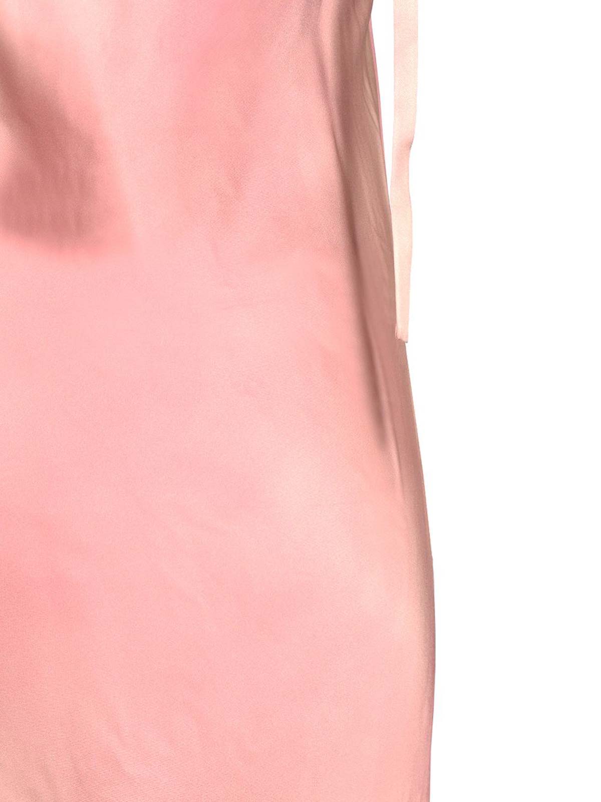 Acne Studios Satin Slip Dress Dresses Rose In Pink