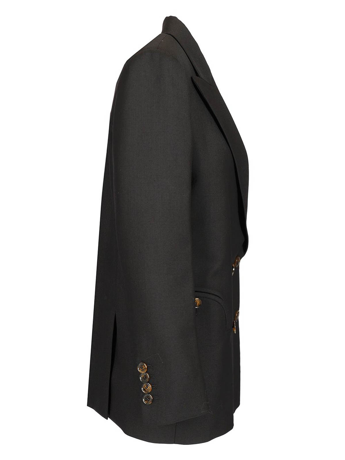 Blazé Milano Alcanara Black Double-breasted Blazer In Black