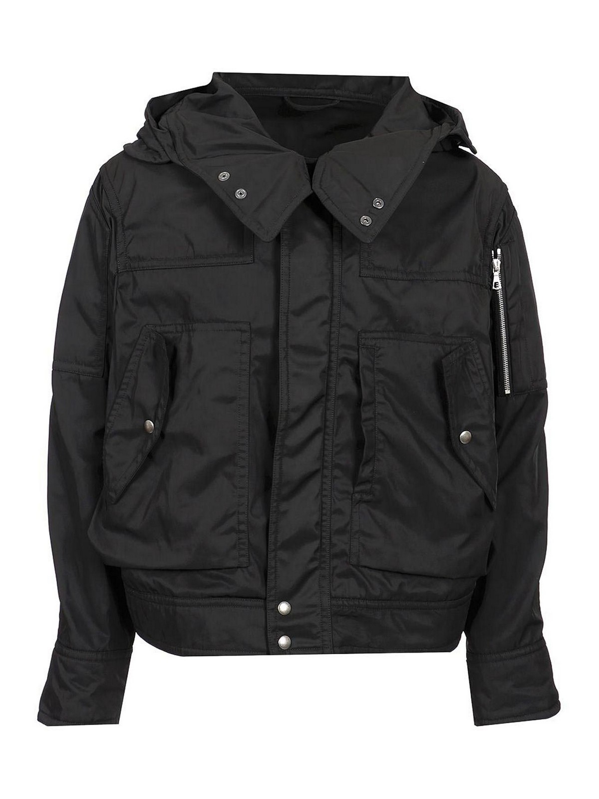 Dries Van Noten Nylon Bomber Jacket - Black|25102051612759E15