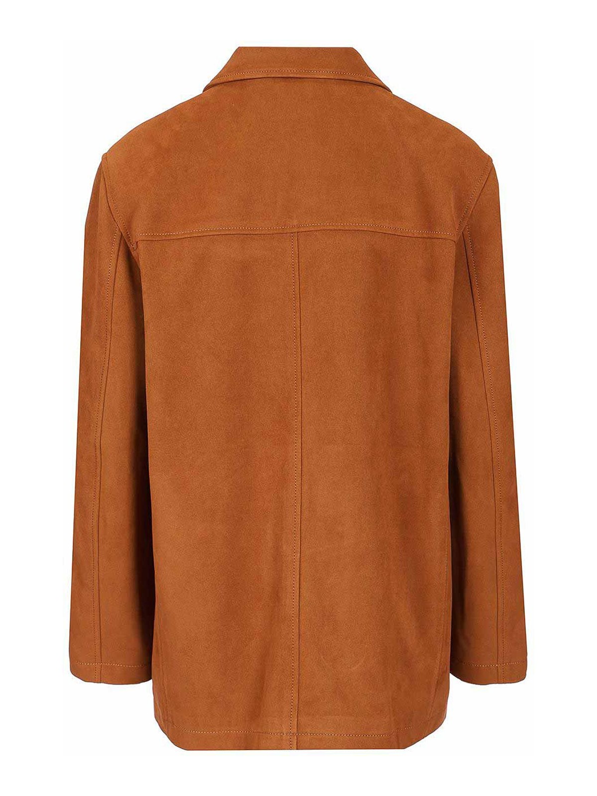 Dunst Vegan Suede Jacket Jackets Brown In Brown