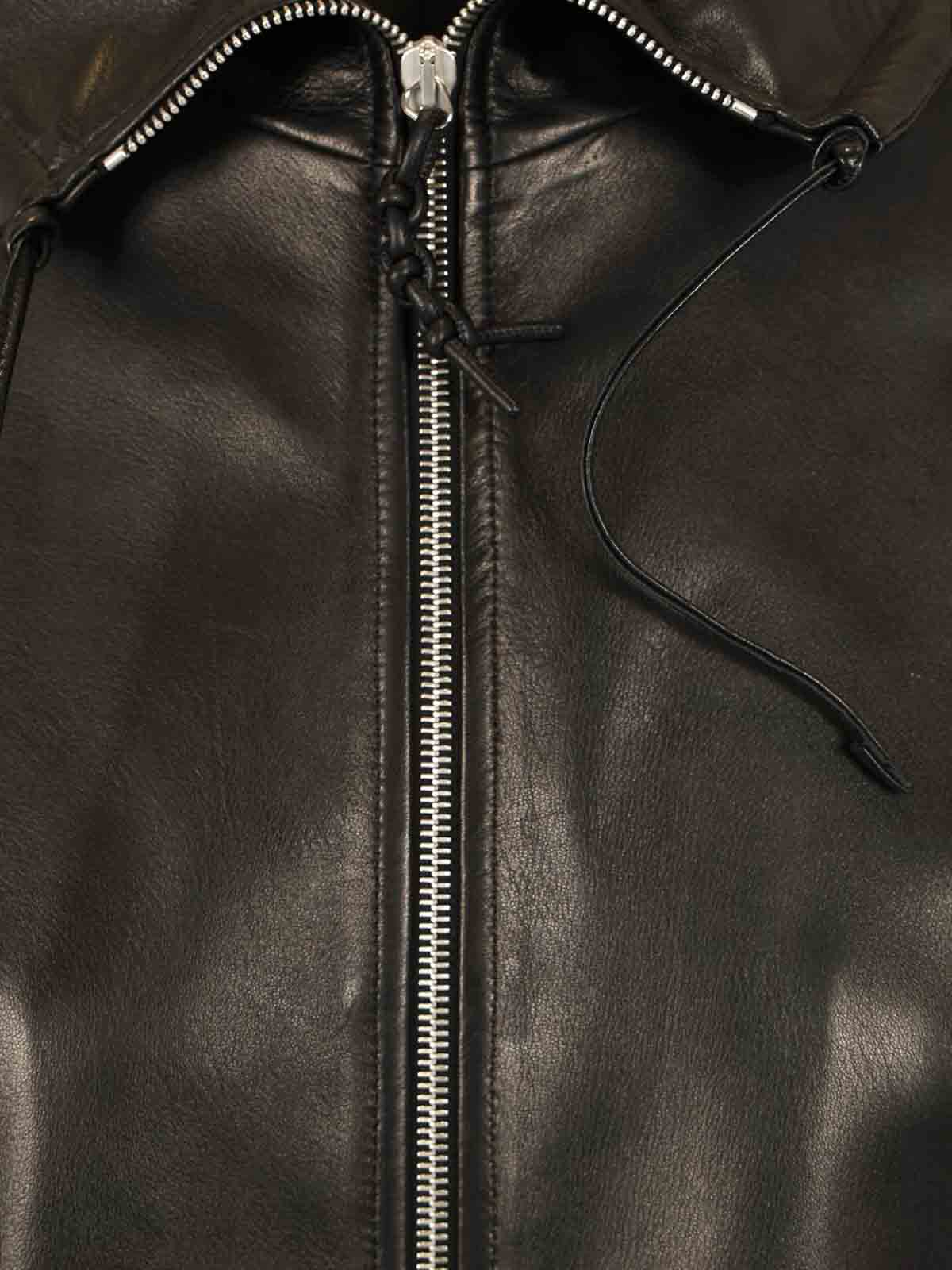 Durazzi Milano Nappa Leather Bomber Jacket Jackets Black In Brown