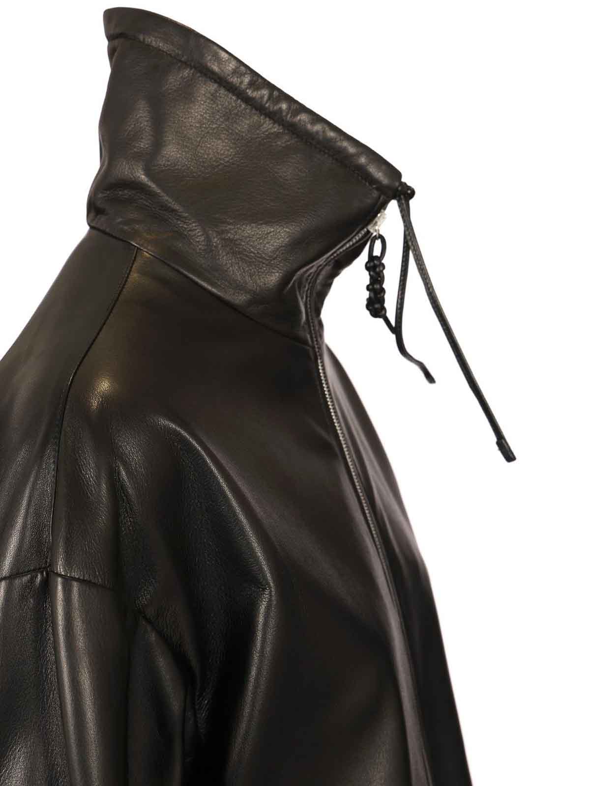 Durazzi Milano Nappa Leather Bomber Jacket Jackets Black In Brown
