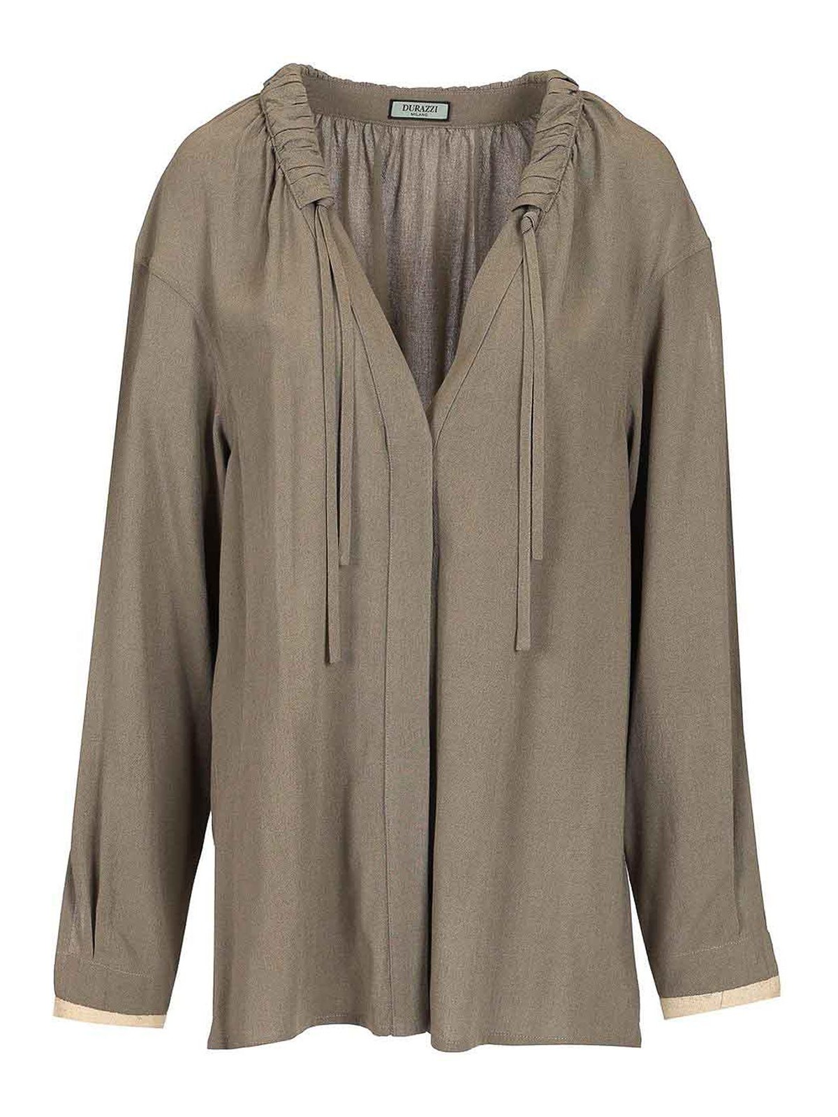 Durazzi Milano Charcoal Grey Blouse Shirts Grey In Gray