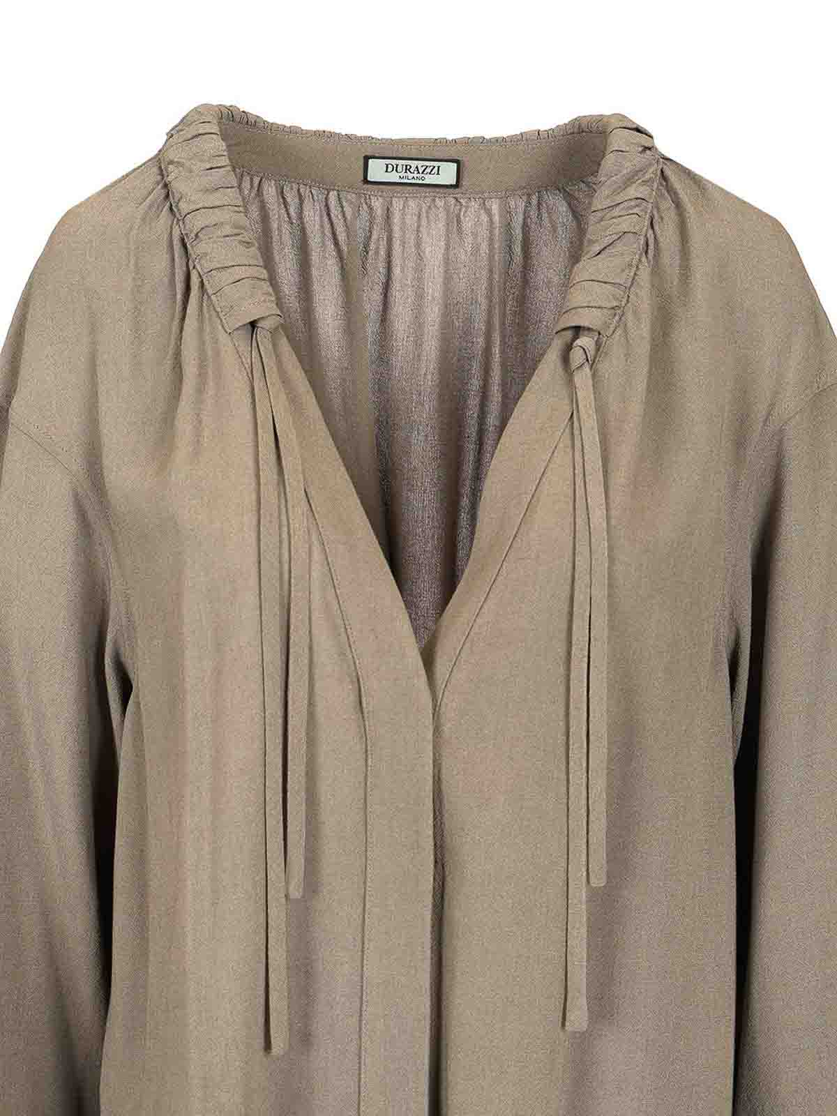 Durazzi Milano Charcoal Grey Blouse Shirts Grey In Gray