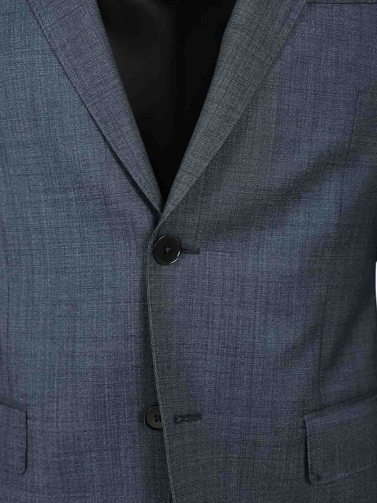 Zegna Plaid Centoventimila Wool Suit In Blue