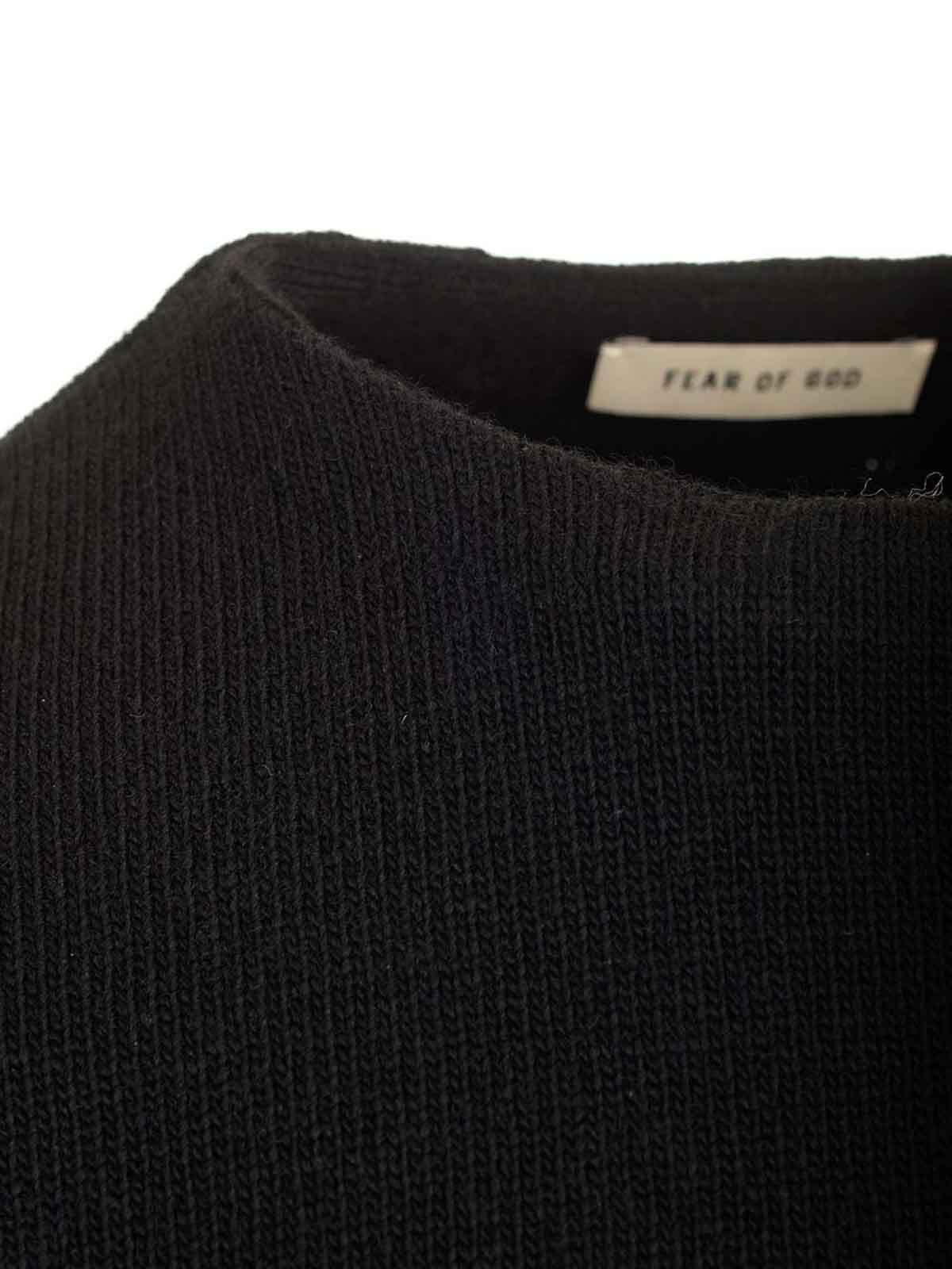 Fear Of God Merino Wool Crewneck Sweater In Black