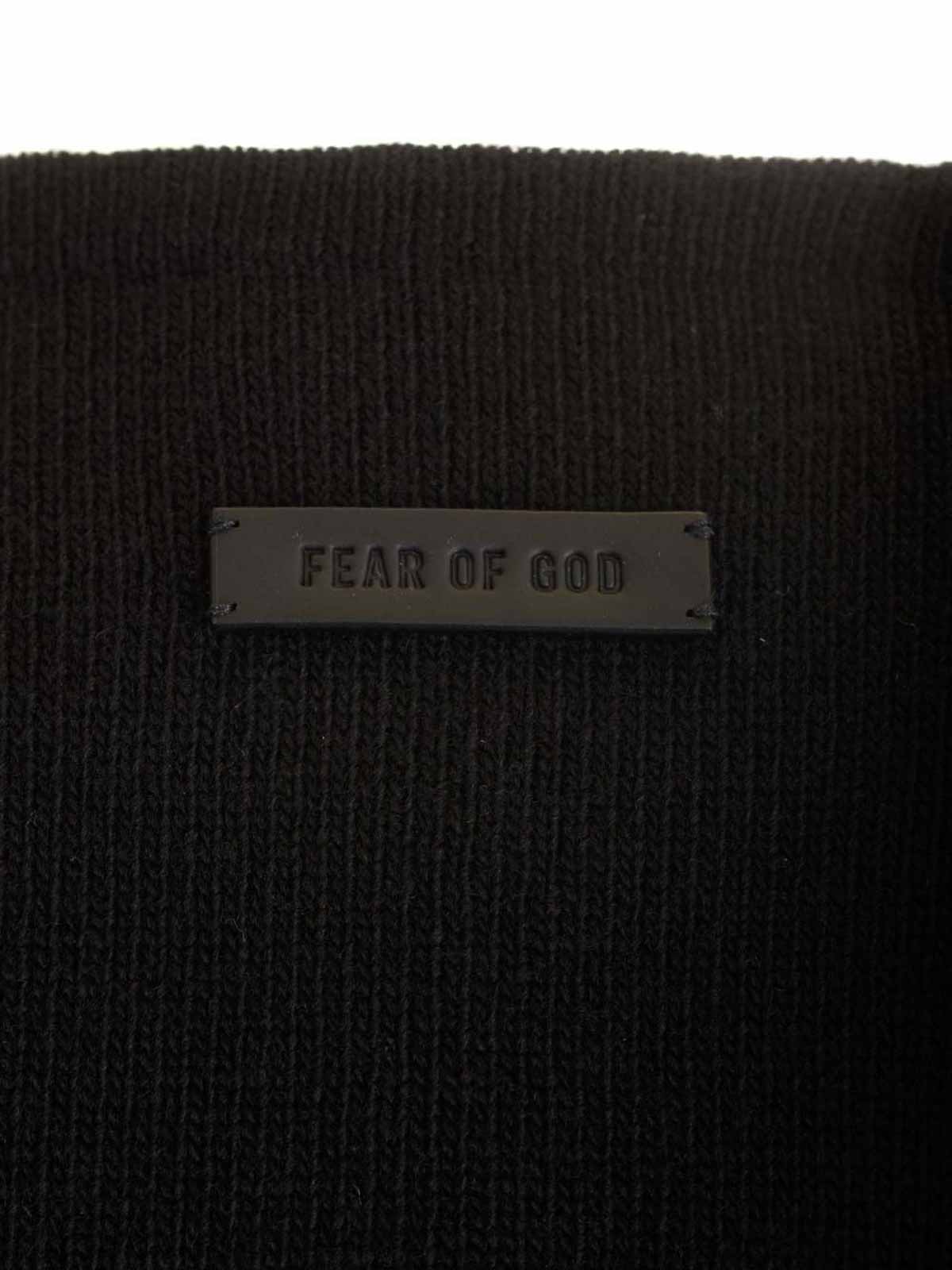 Fear Of God Merino Wool Crewneck Sweater In Black