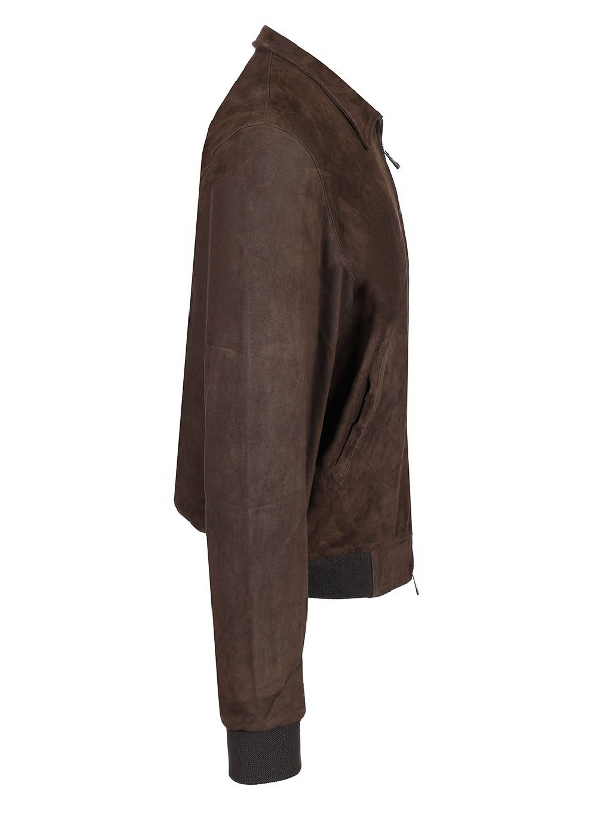 Giorgio Brato Suede Nappa Bomber Jacket In Brown