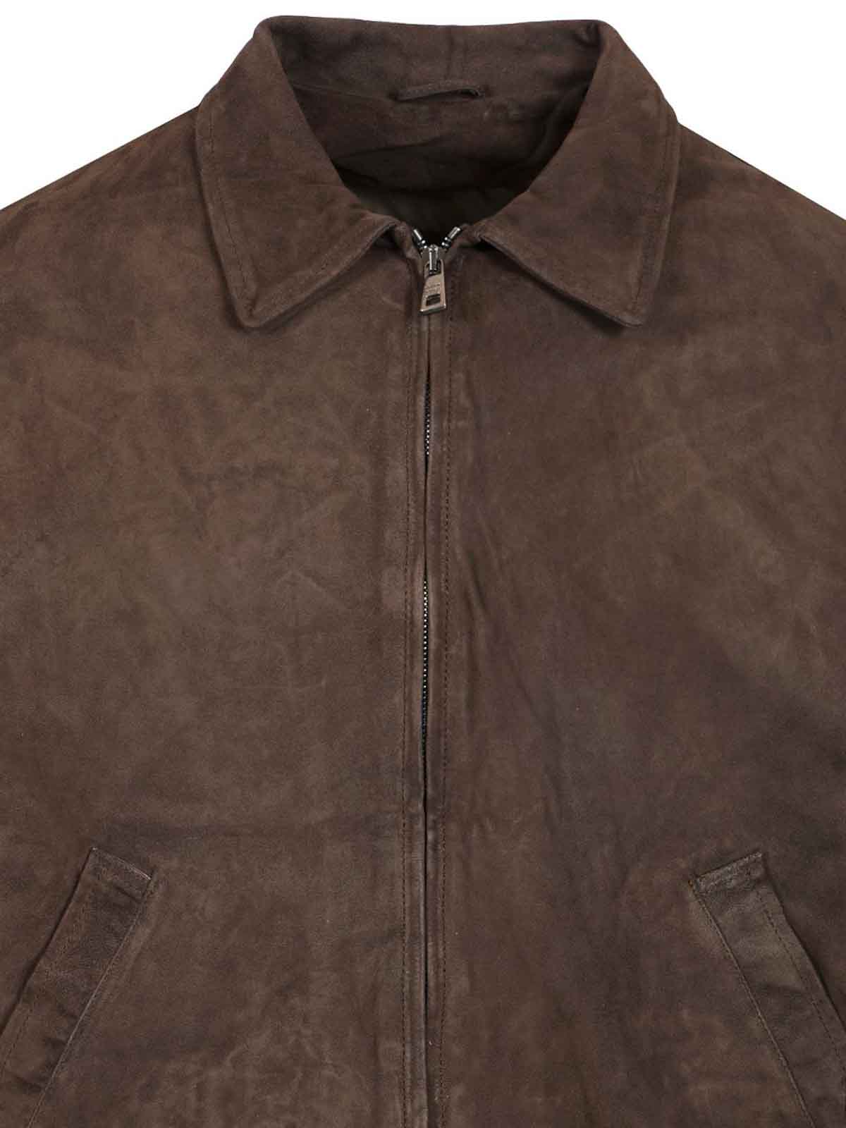 Giorgio Brato Suede Nappa Bomber Jacket In Brown