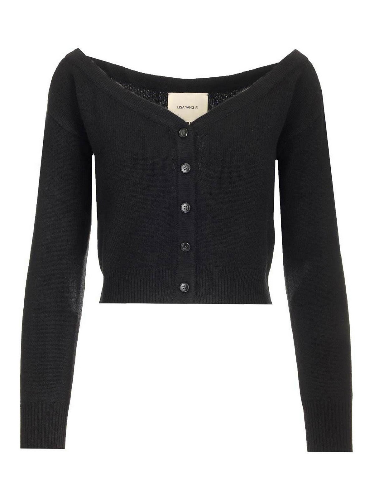 Lisa Yang Beata Cropped Cardigan In Black