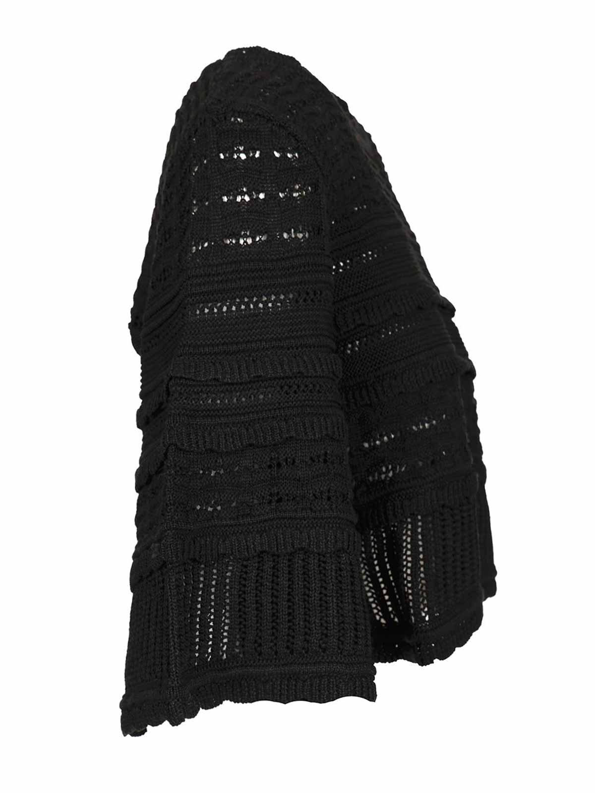 Isabel Marant Étoile Azelia Crop Knit Blouse In Black