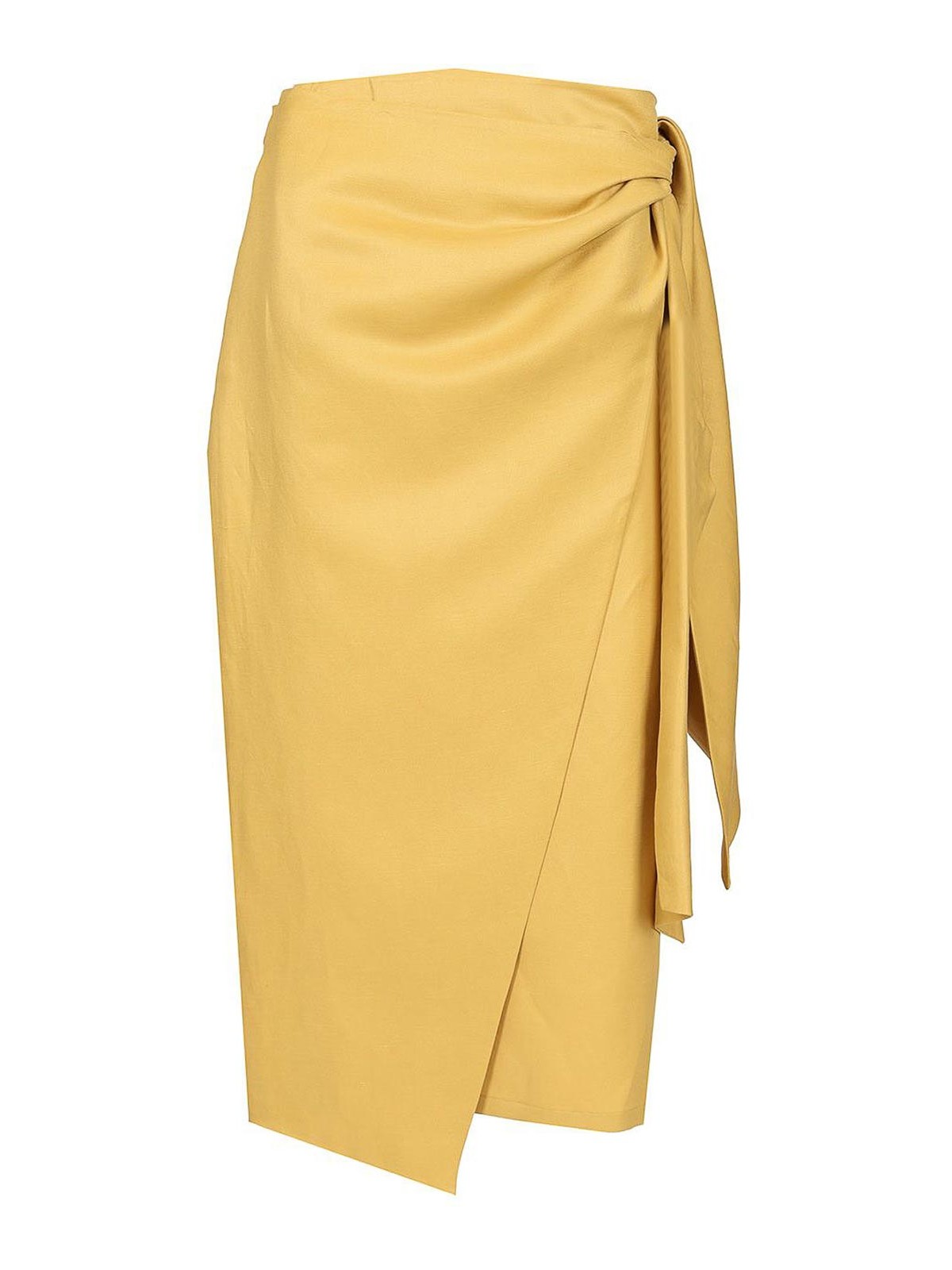 Max Mara Tequila Midi Skirt In Yellow