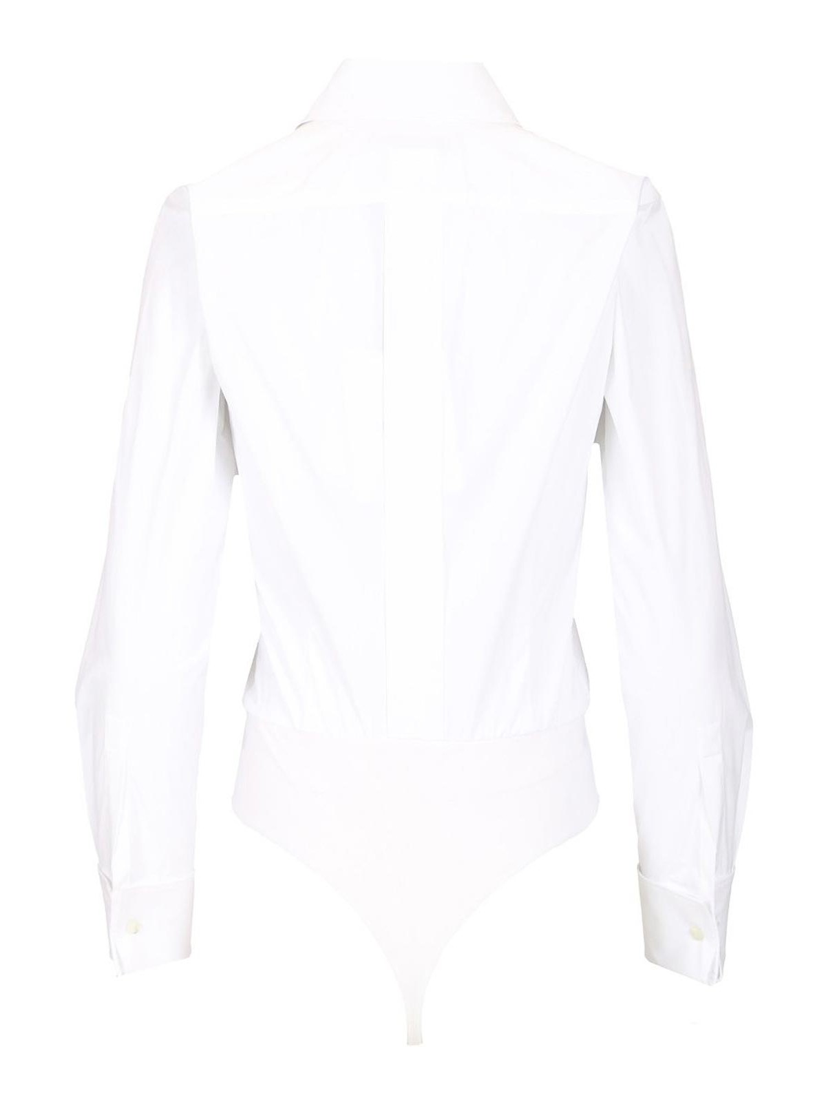 Max Mara Stretch Cotton Poplin Shirt Shirts White In White